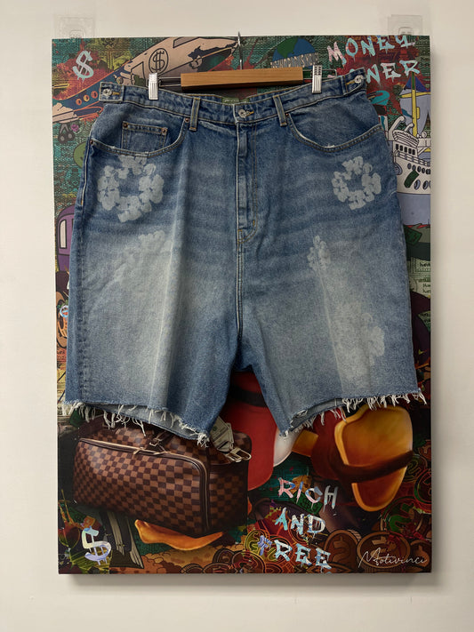 Denim Tears Jean Shorts Light Wash Tonal New With Tags