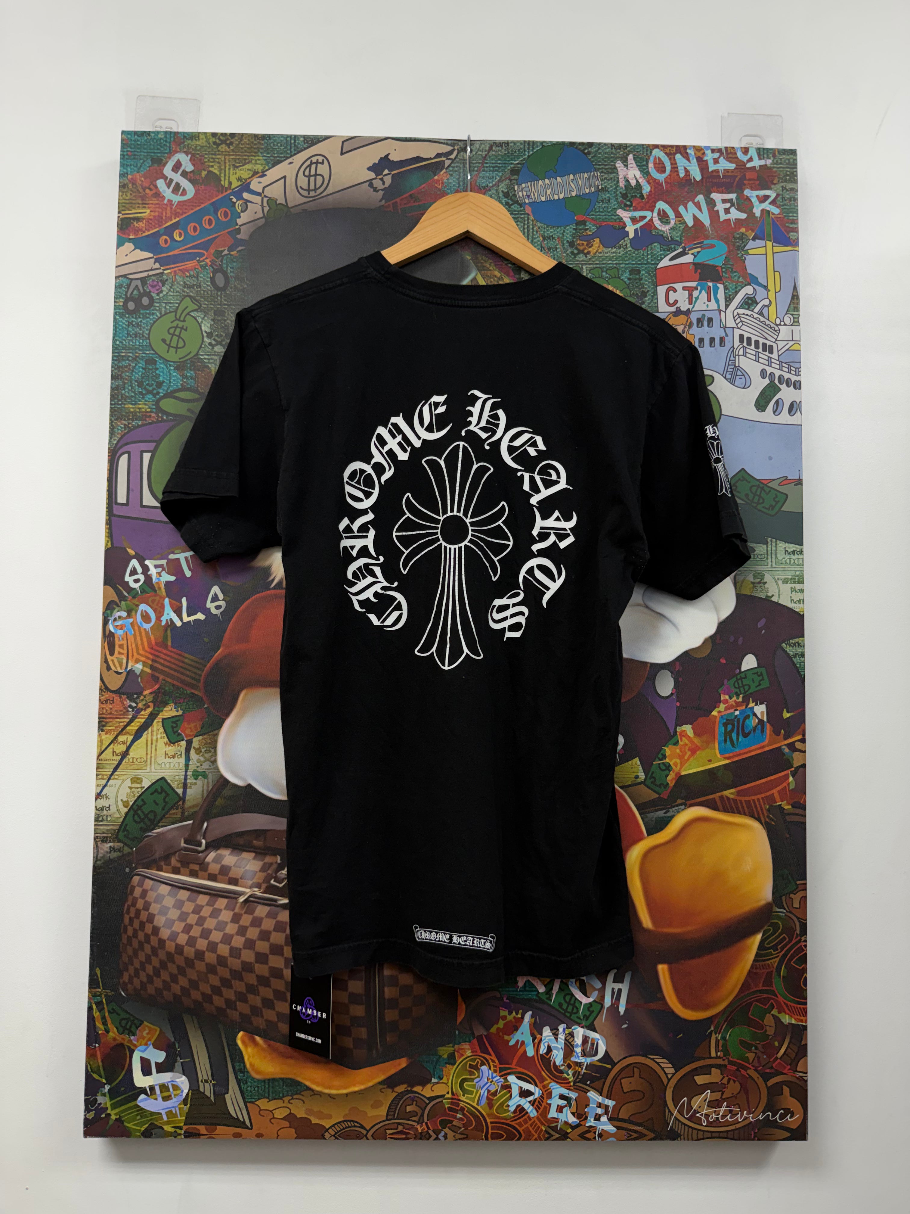 Chrome Hearts Black Circle Cross Tee