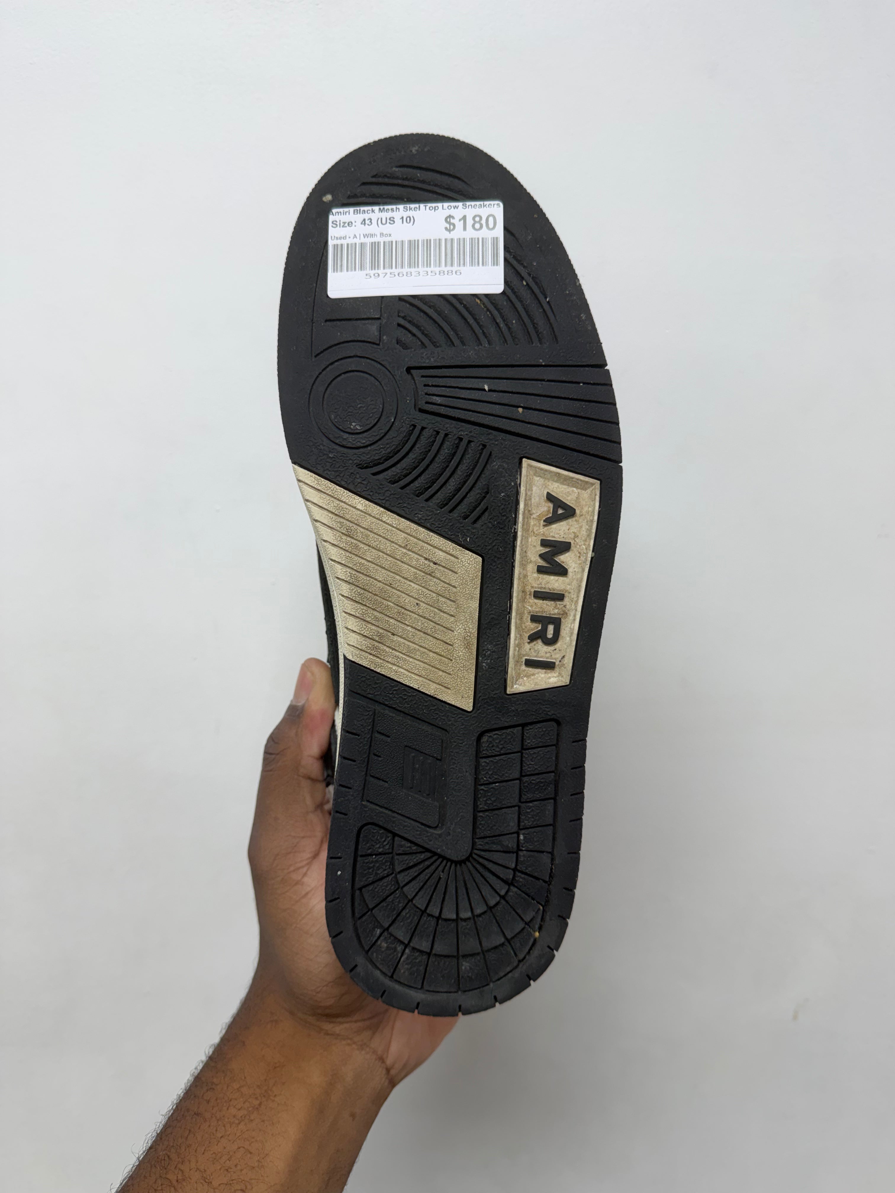 Amiri Black Mesh Skel Top Low Sneakers