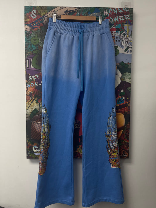 WDW Blue Flames Sweats  Used