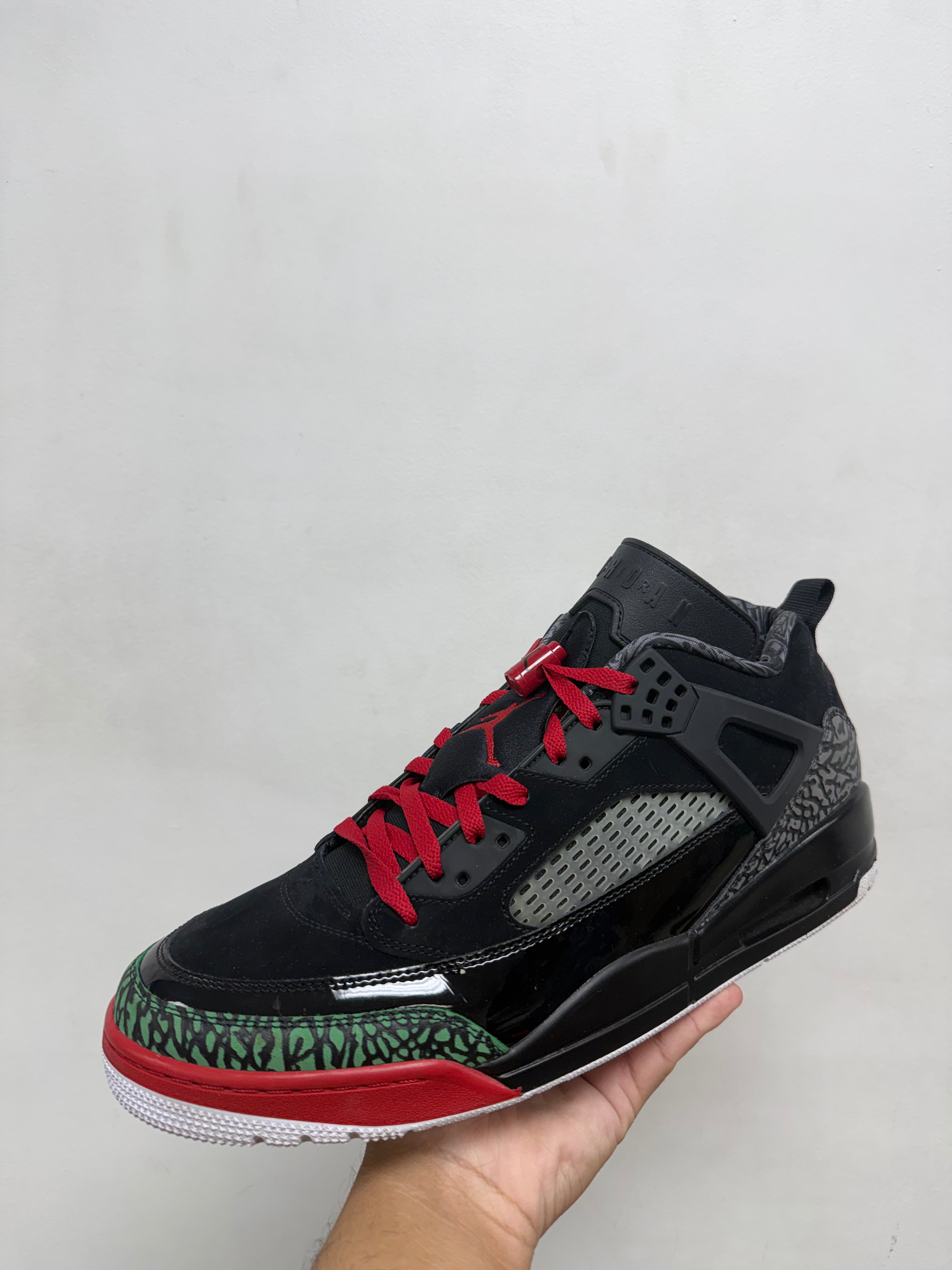 Jordan Black Spizike Black Green Red Sneakers