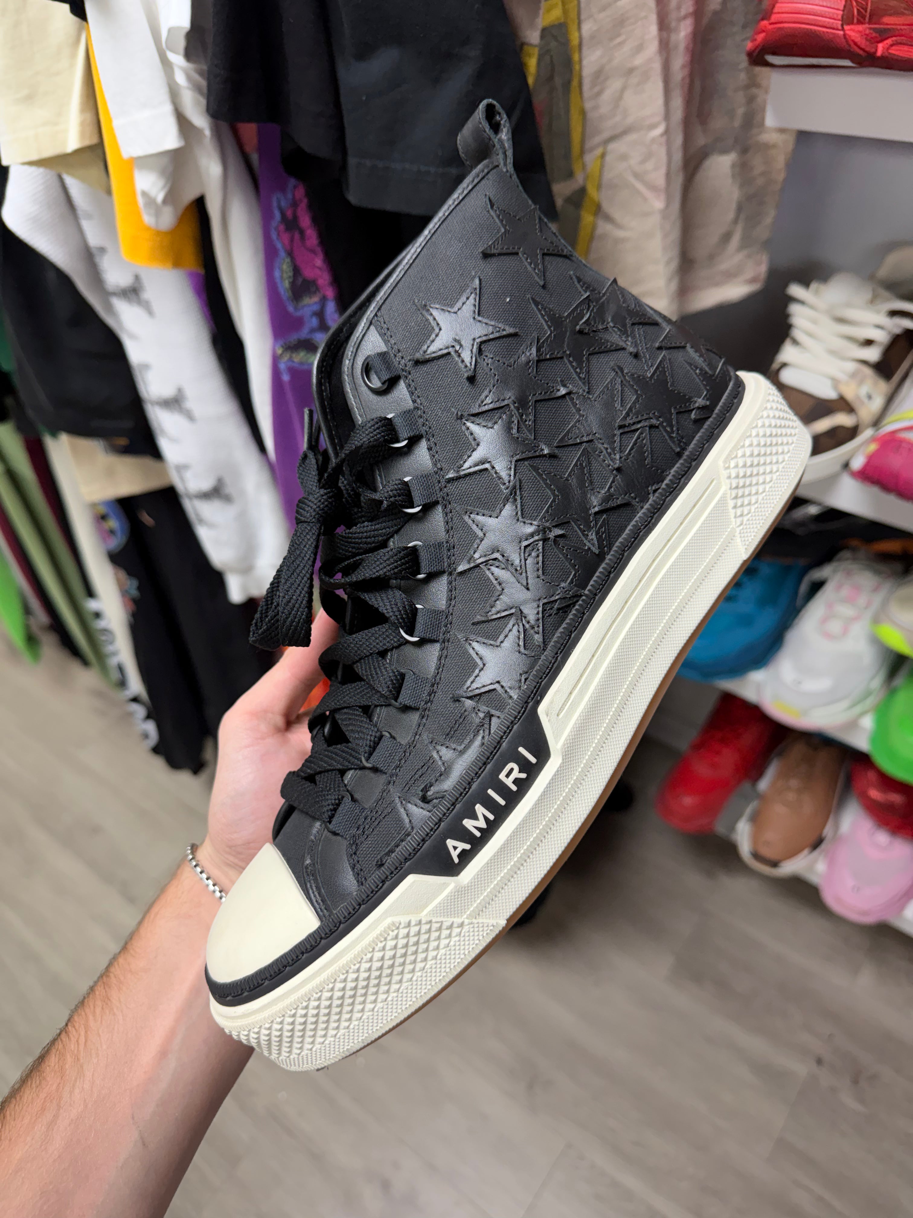 Amiri Star Sneaker Hi Black New 45 (US 12) With Box