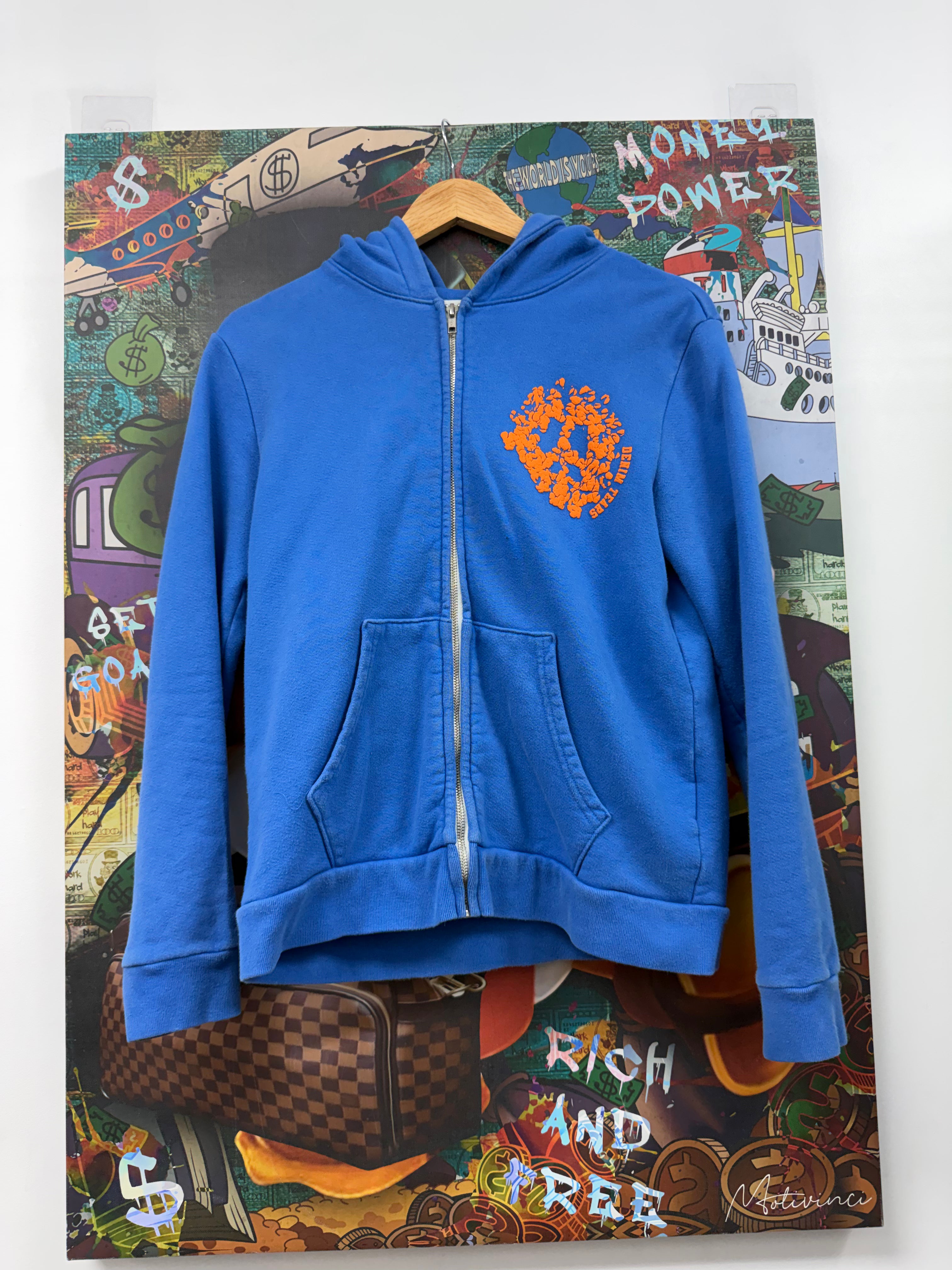 Denim Tears Blue Orange University Zip Up