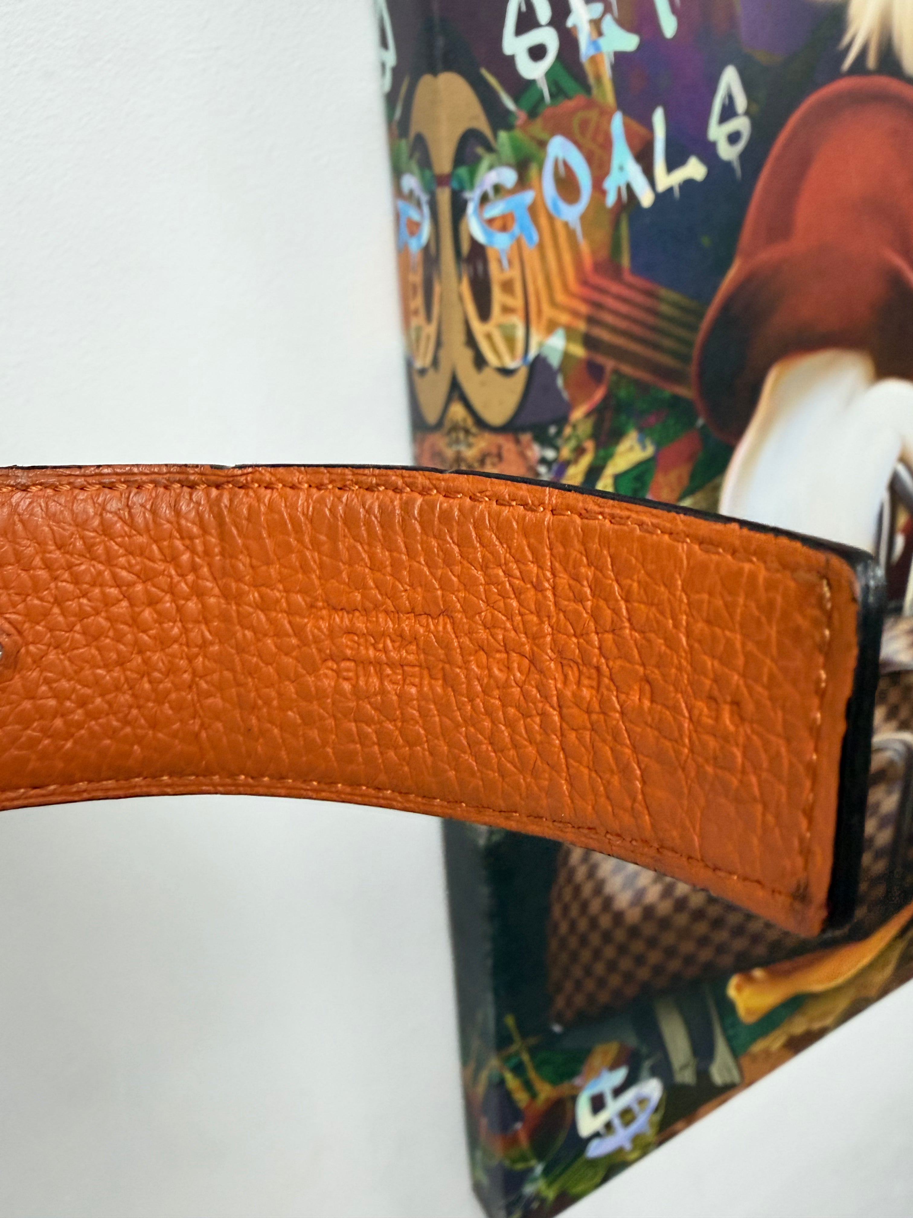 Hermes Black Orange Reversible Belt
