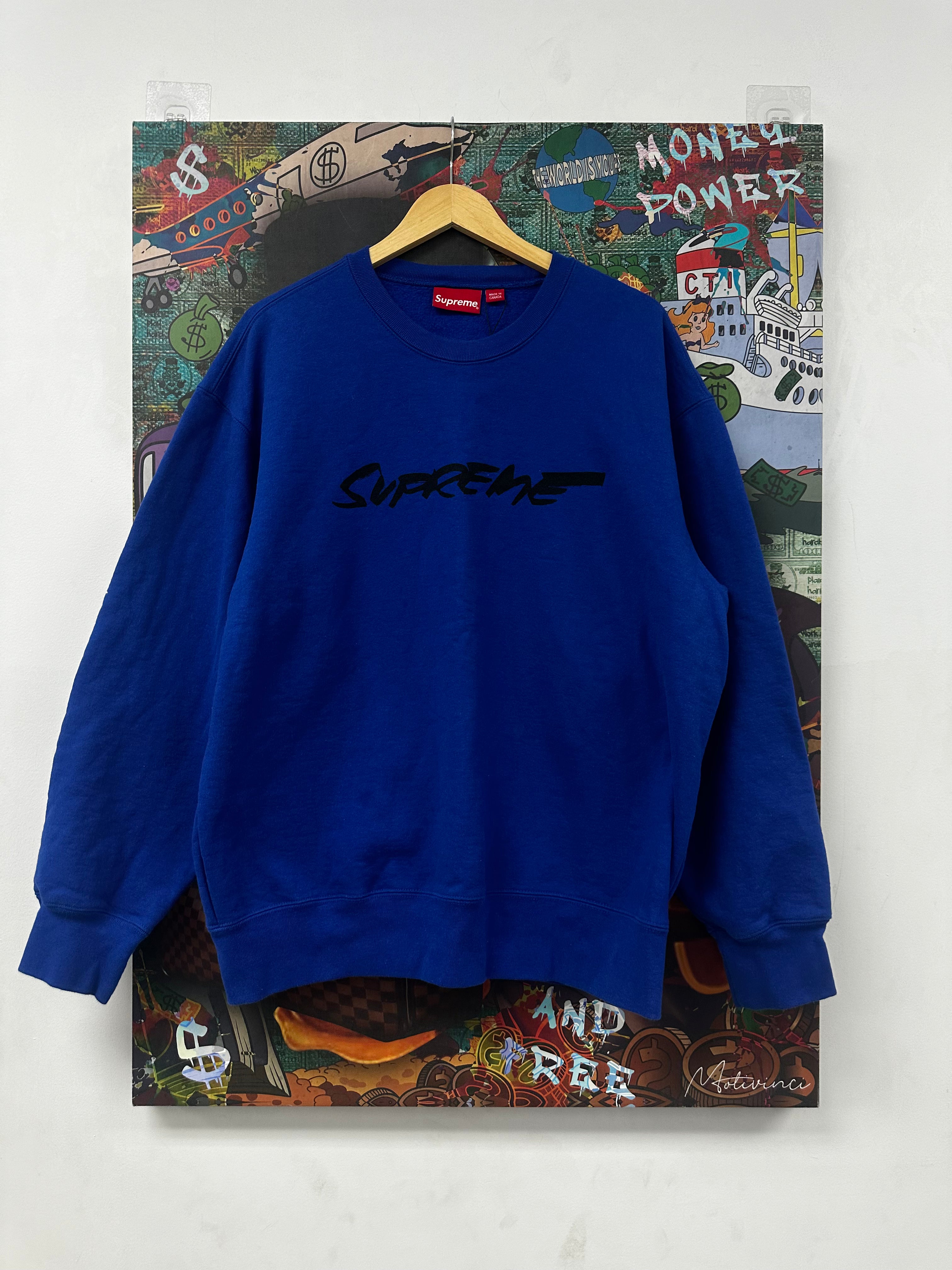 Supreme Blue Black Futura Crewneck Used Medium