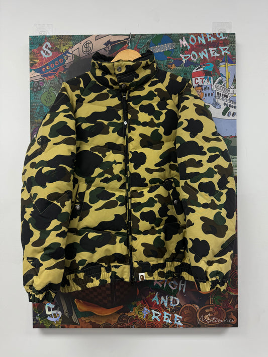 BAPE Puffer Jacket Camo Used Small N/A