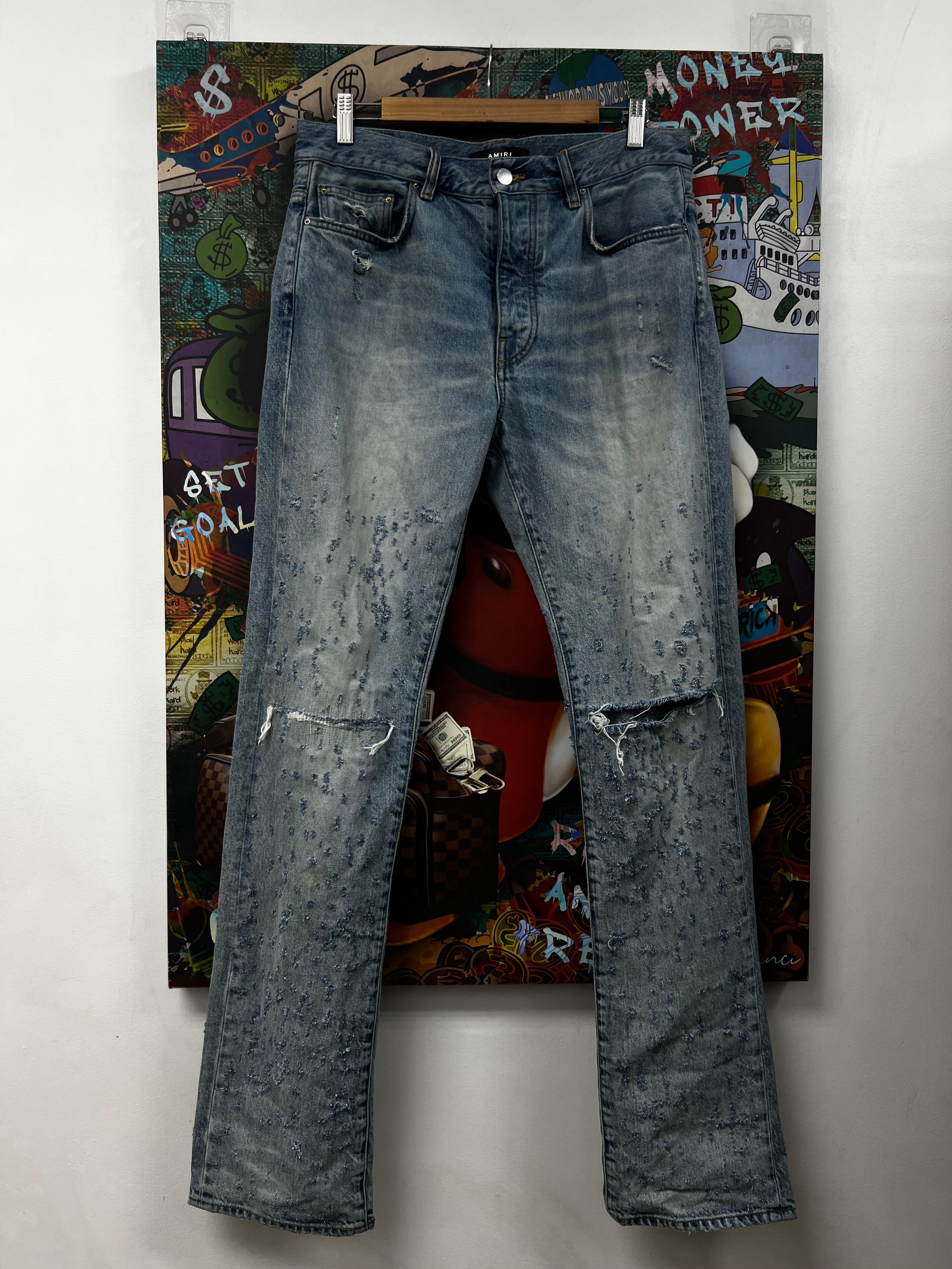Amiri Light Wash Shotgun Straight Leg Jeans