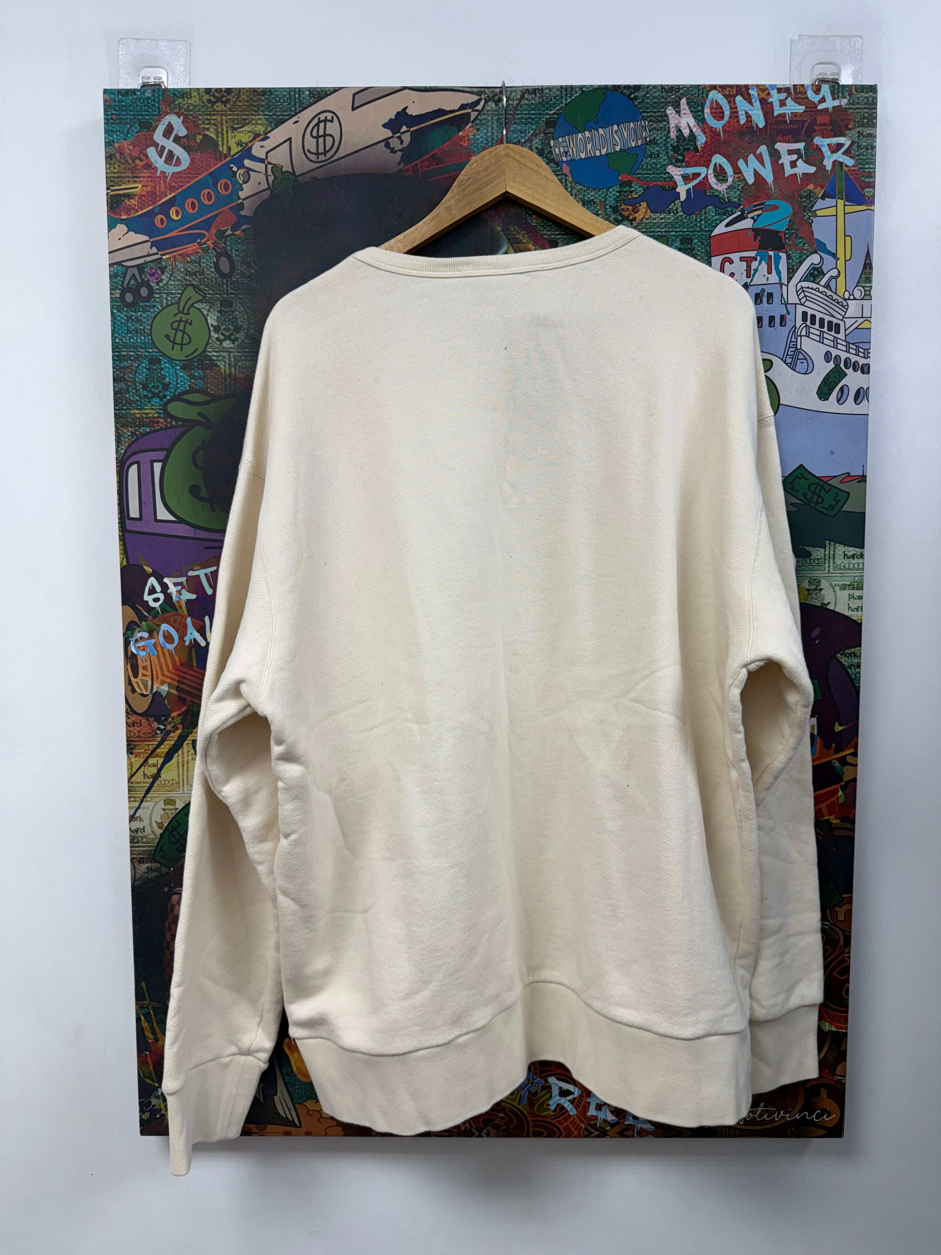 Gucci Cream Pegasus Trainer Crewneck