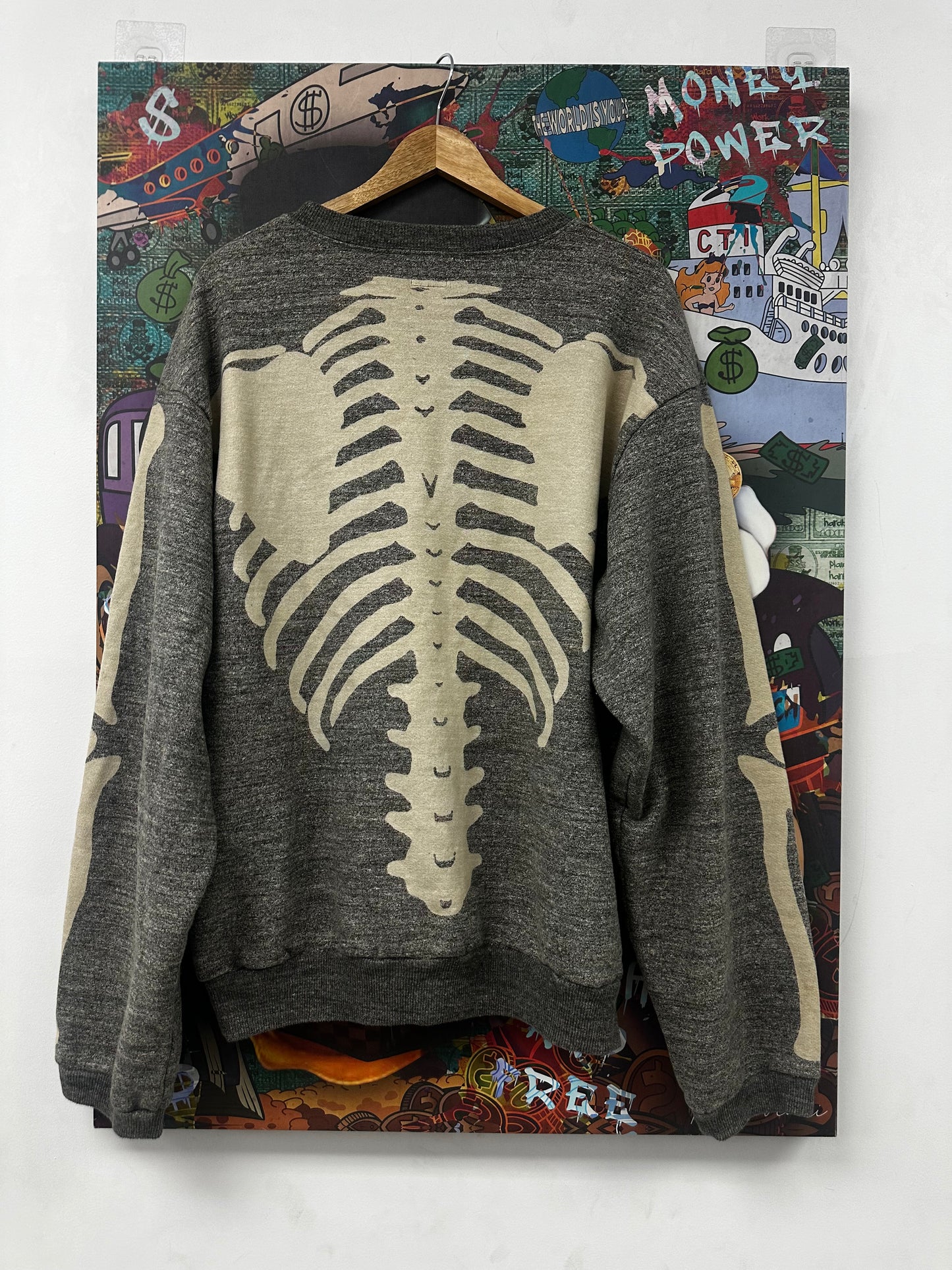 Kapital Grey Cream Bone Crewneck  Used Large N/A