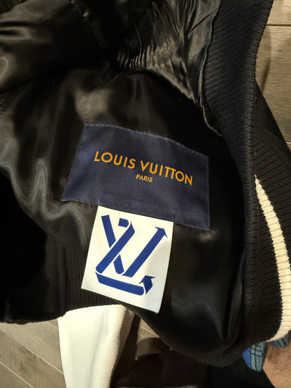 LV Puppet Varsity Jacket Black Used 58 N/A