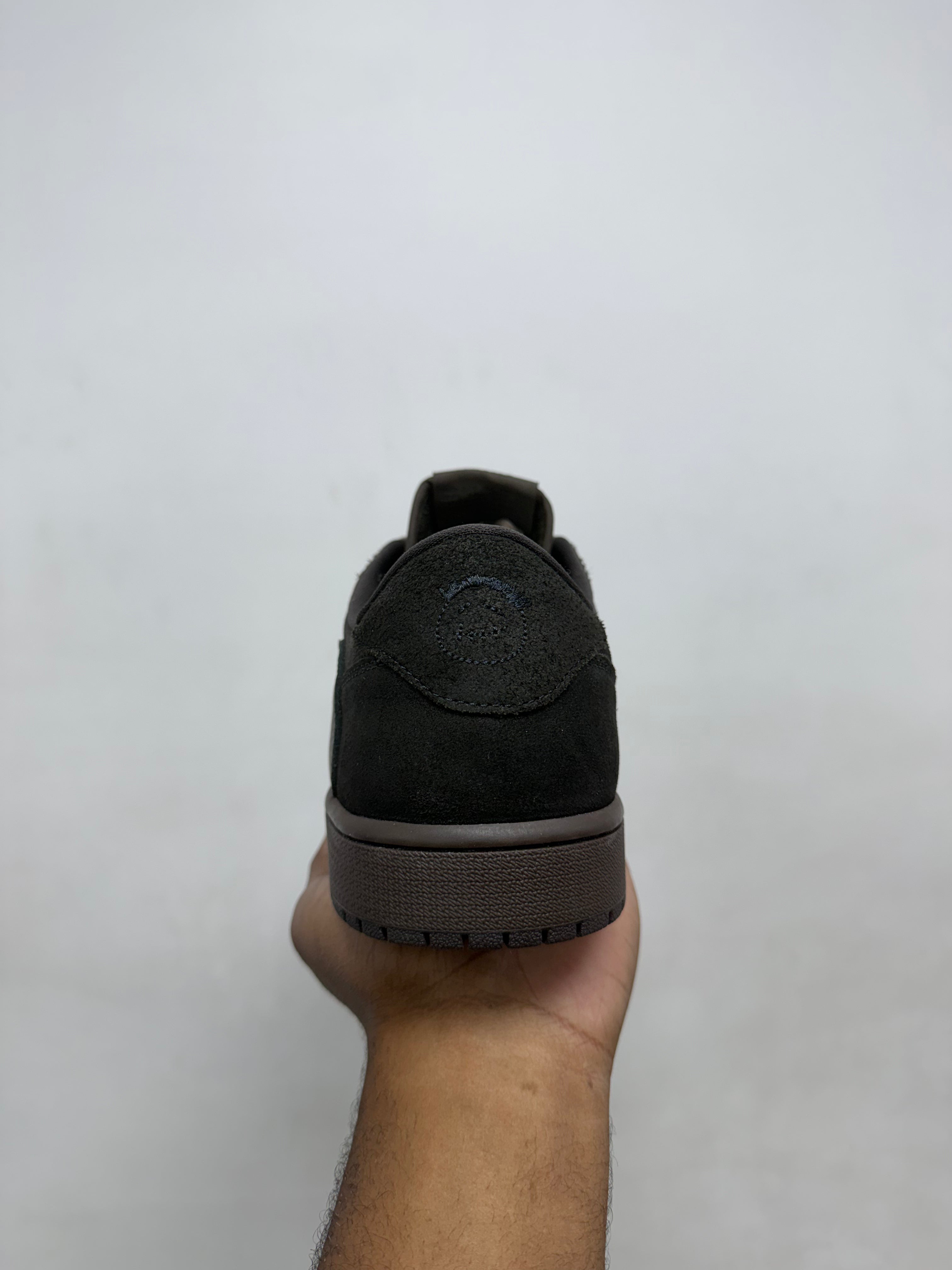 Jordan 1 Low Travis Scott Brown Velvet Sneakers