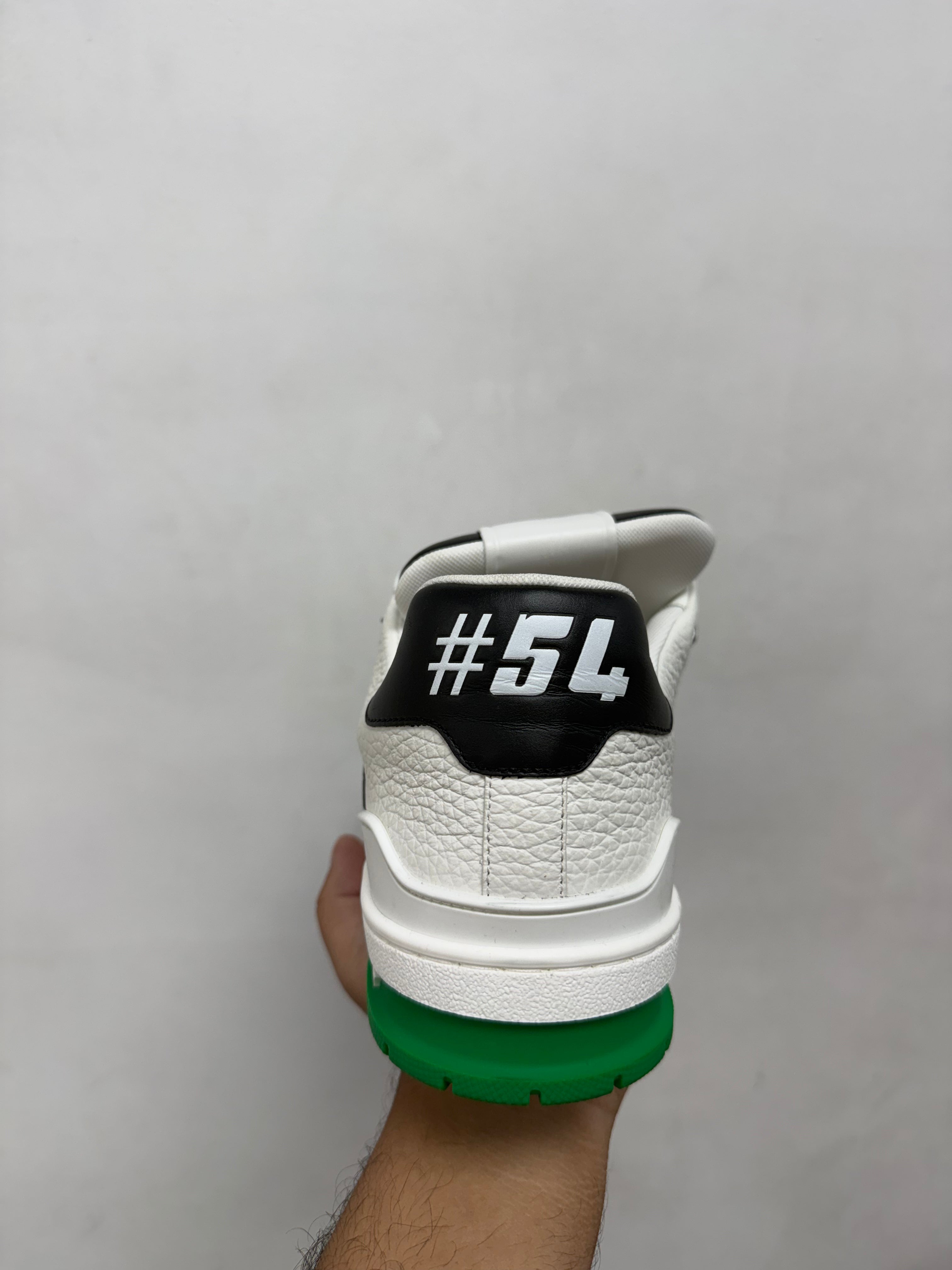 Louis Vuitton Black Green Trainer Sneakers