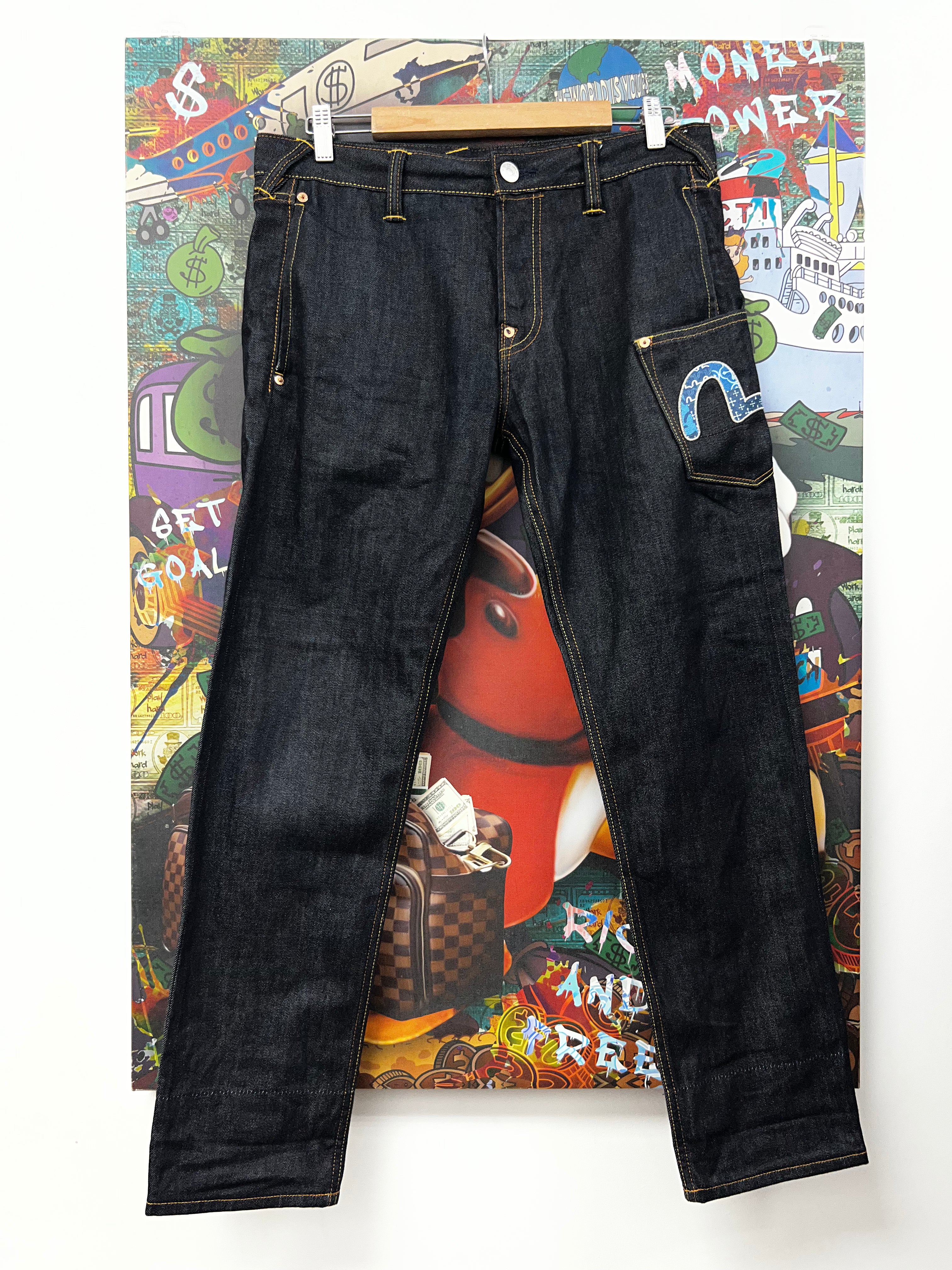 Evisu Selvedge Cargo Pocket Jeans