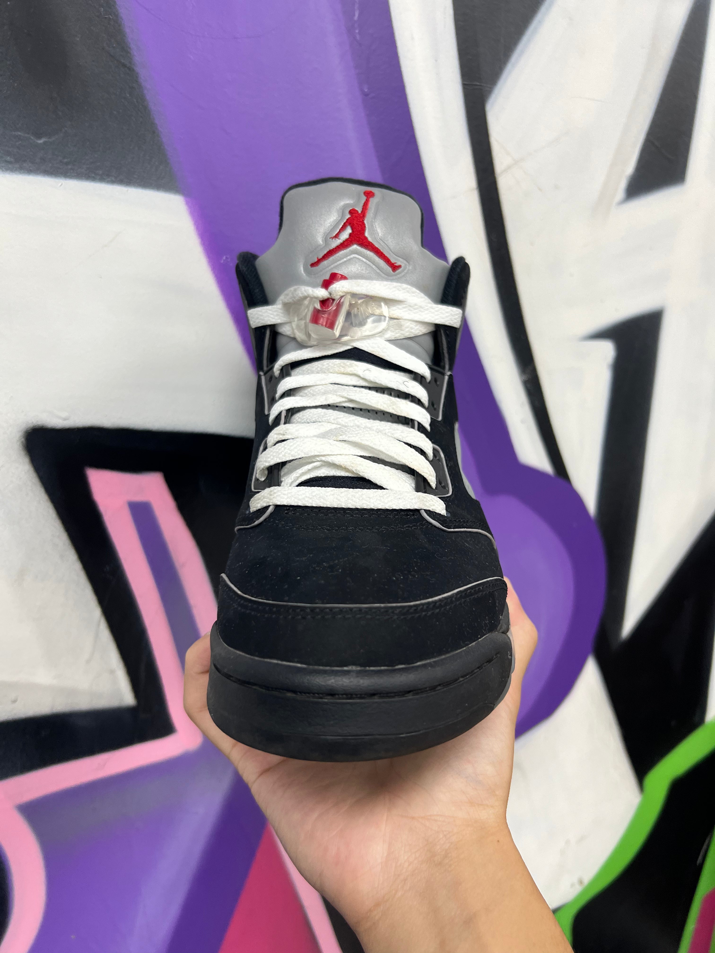 Jordan 5 Black Metallic Sneakers