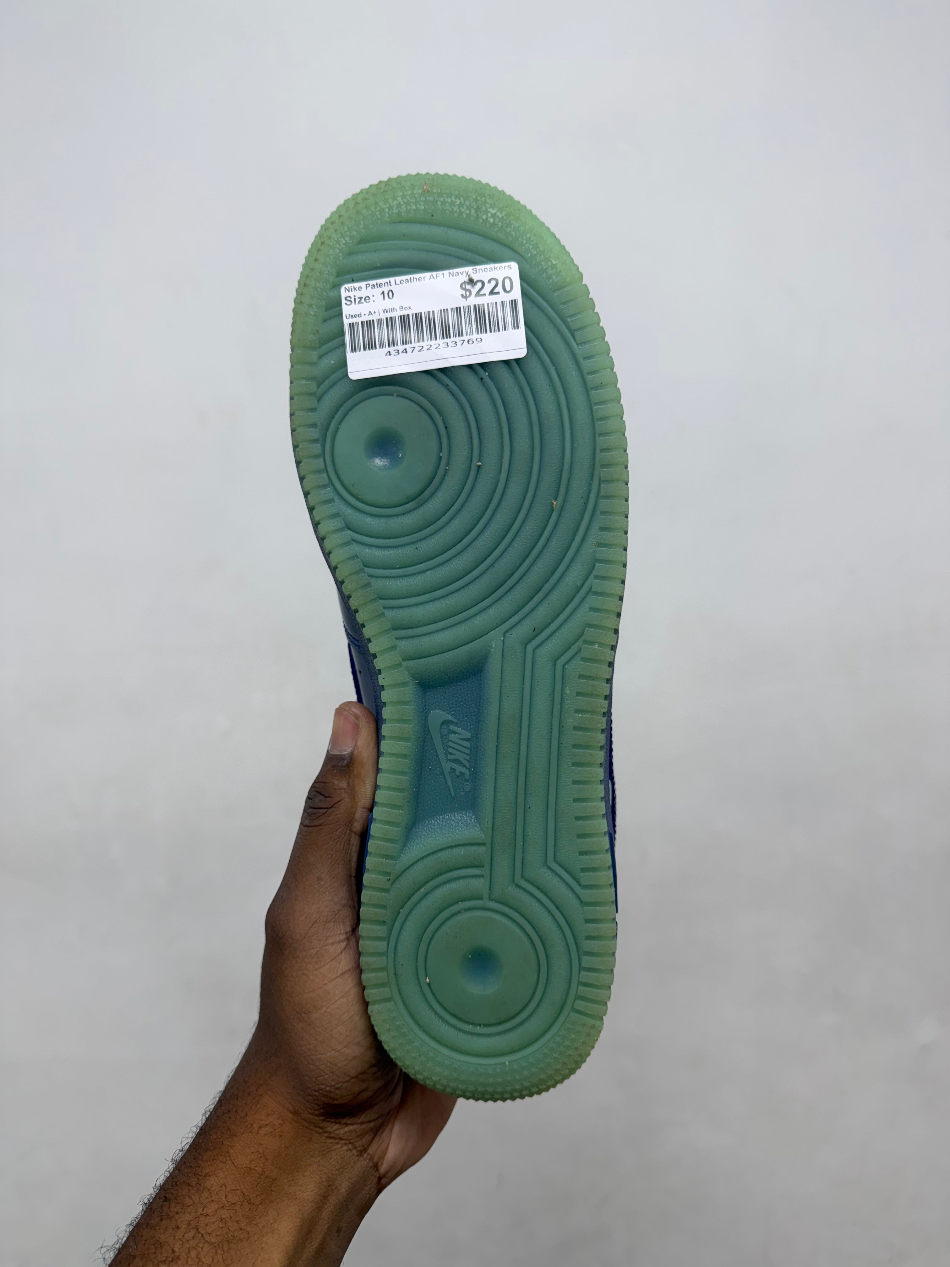 Nike Patent Leather AF1 Navy Sneakers