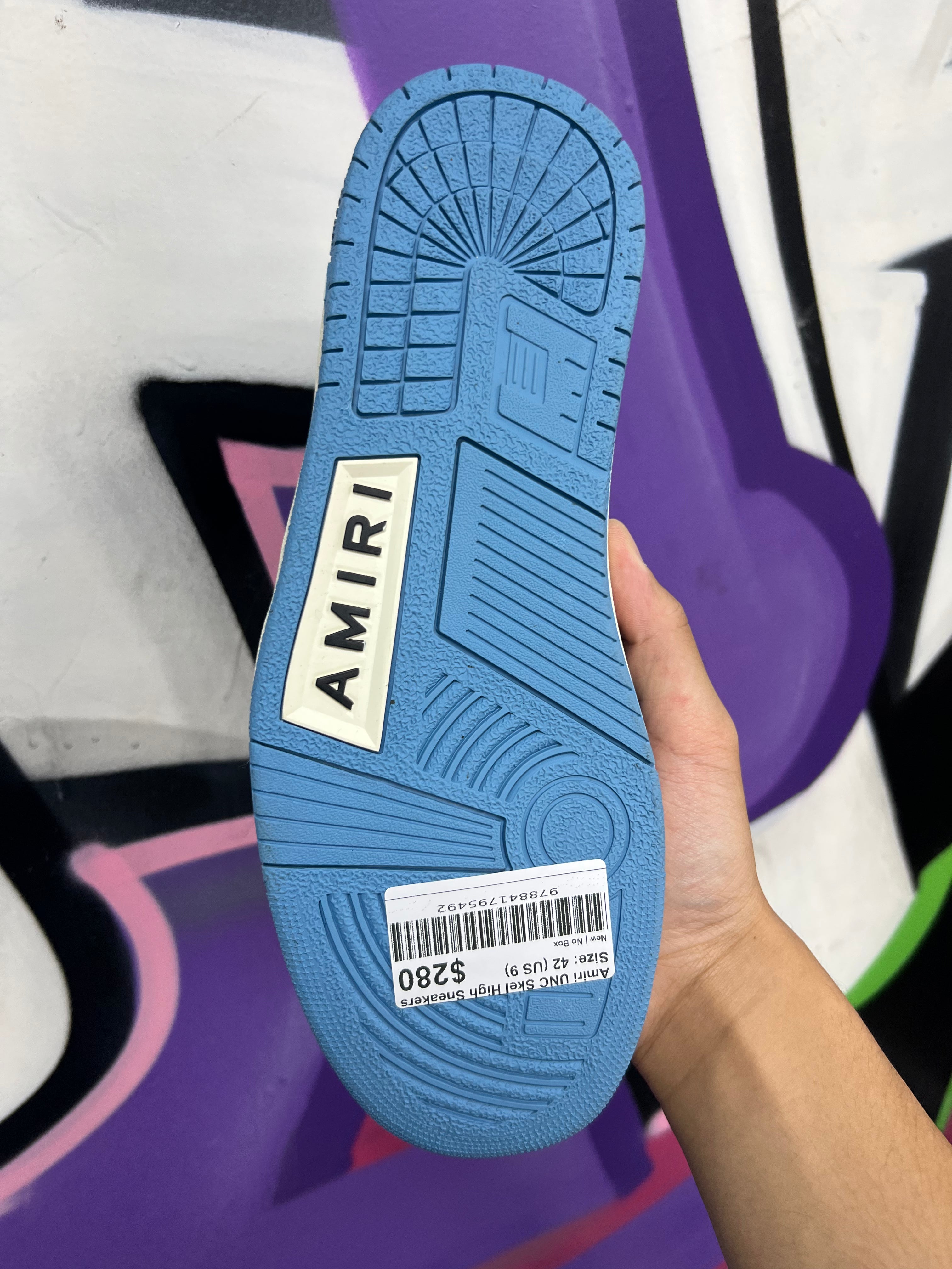Amiri UNC Skel High Sneakers