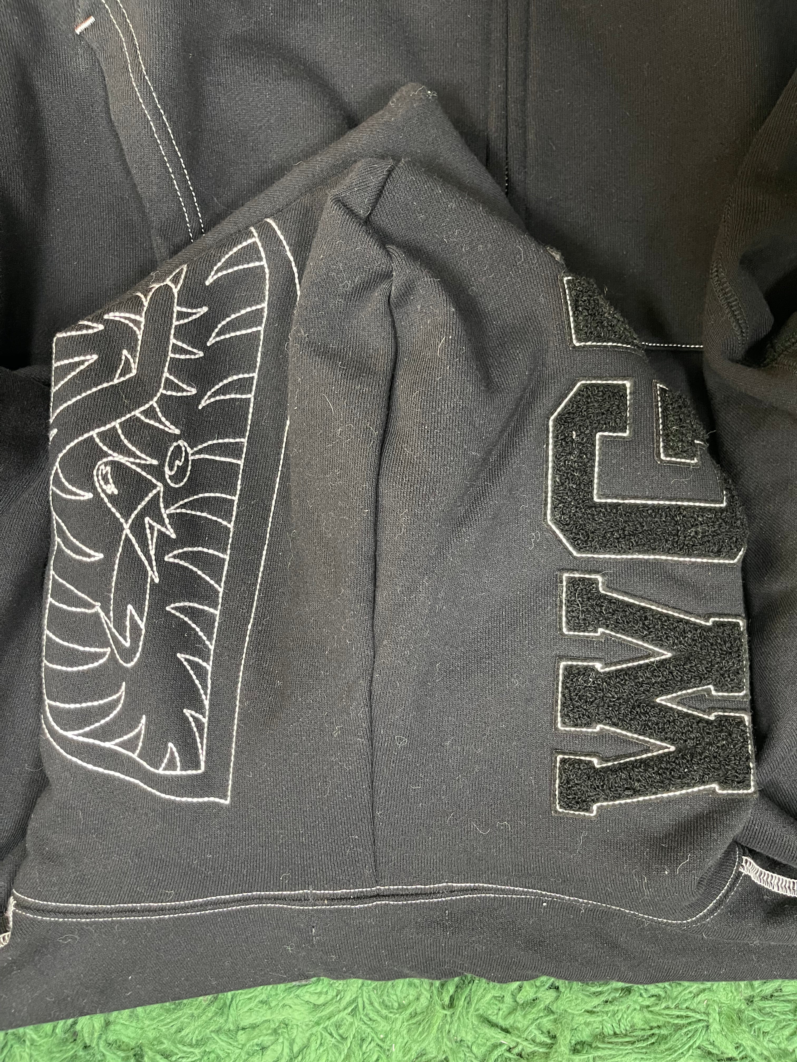 BAPE Black White Stitch Shark Zip Up