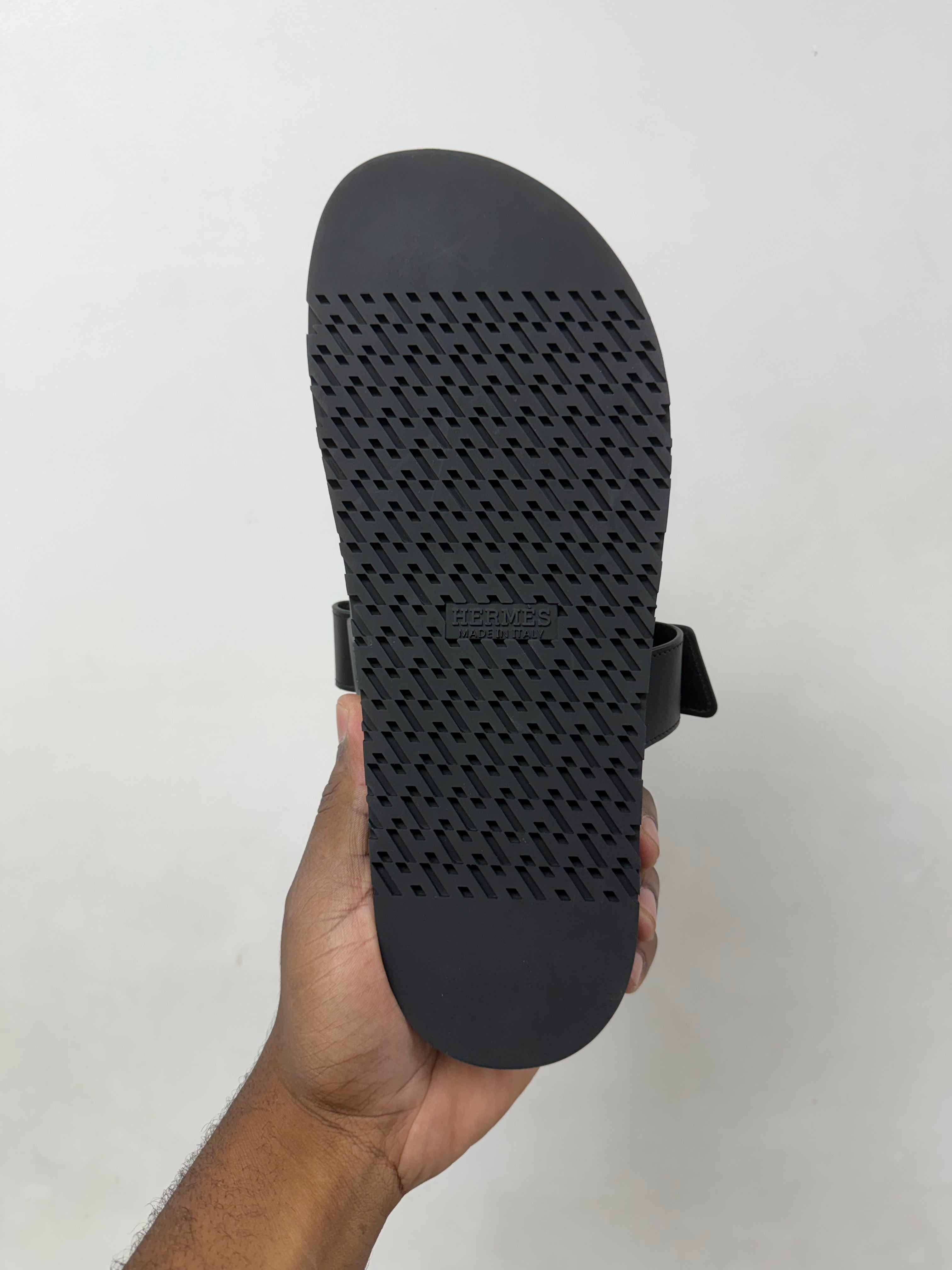 Hermes Black Cyphre Slides