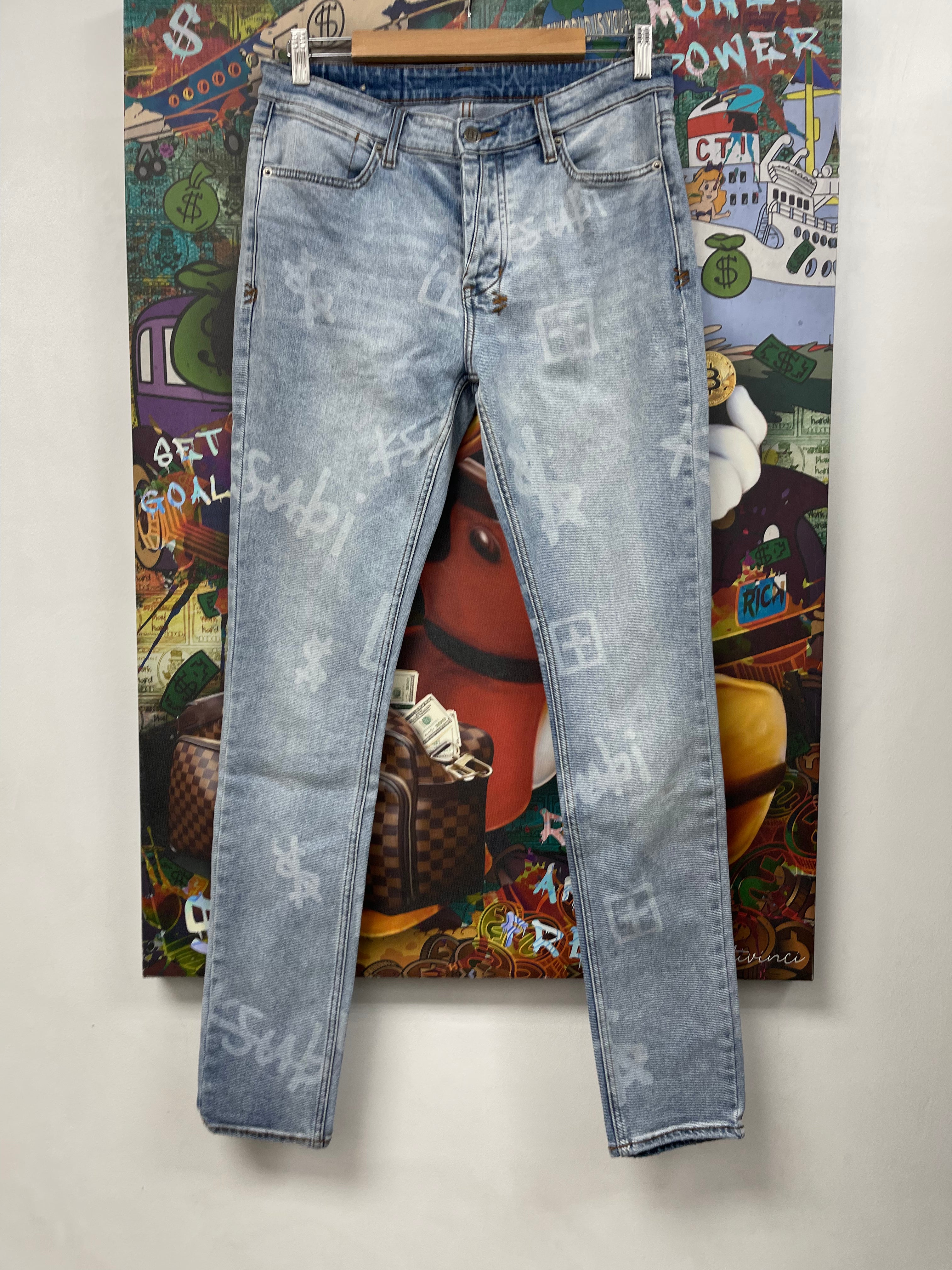 Ksubi Light Wash Monogram Jeans
