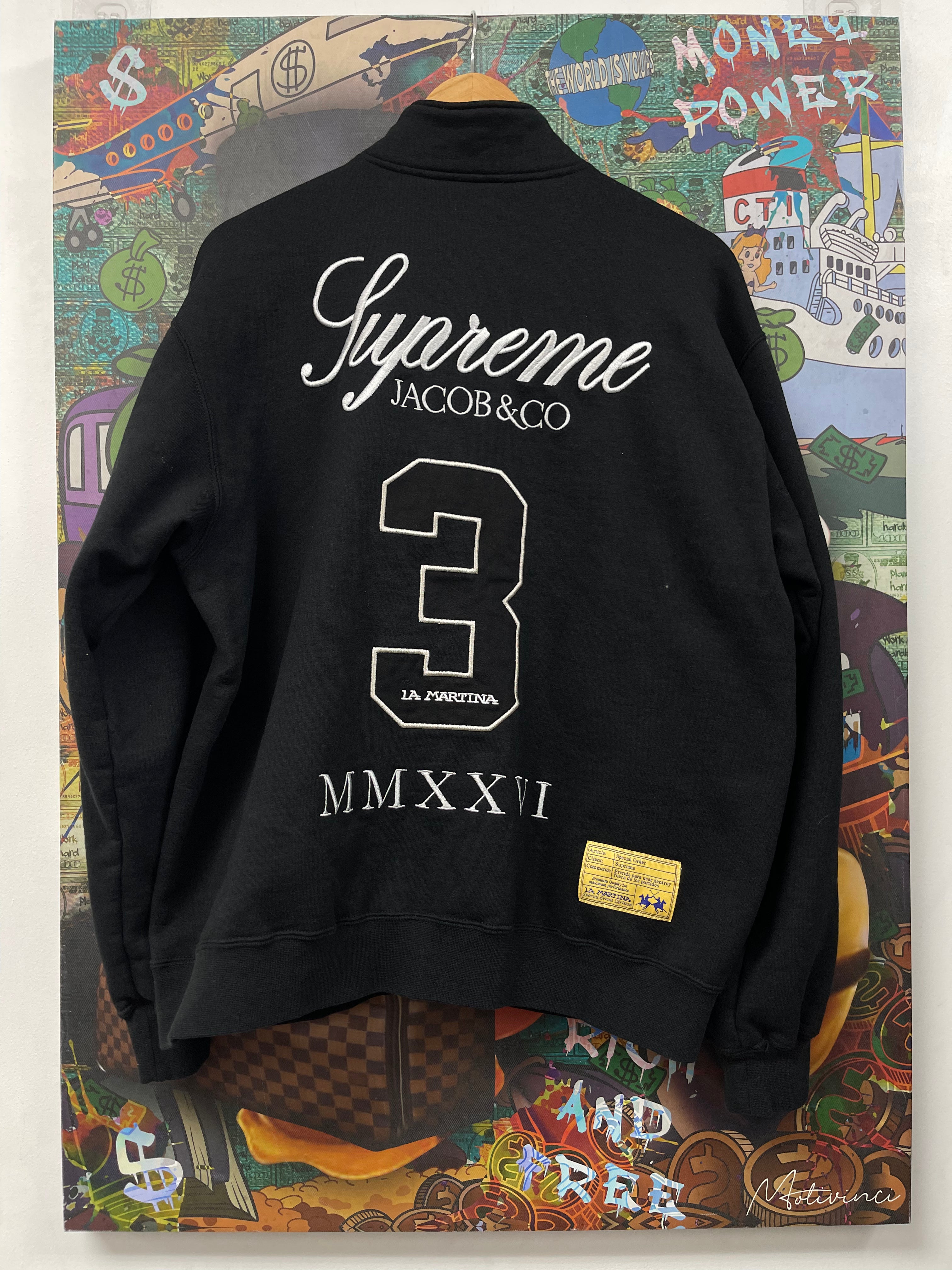 Supreme Black La Martina Zip Up
