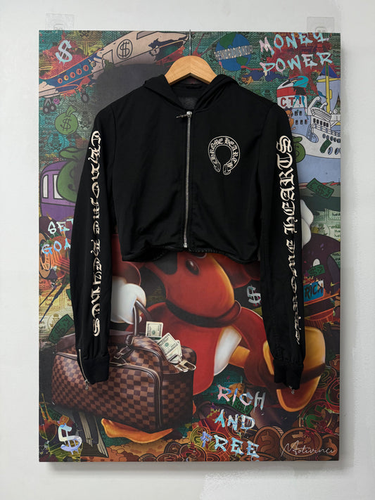 Chrome Hearts Women's Horseshoe Cropped Track Jacket Used Medium N/A