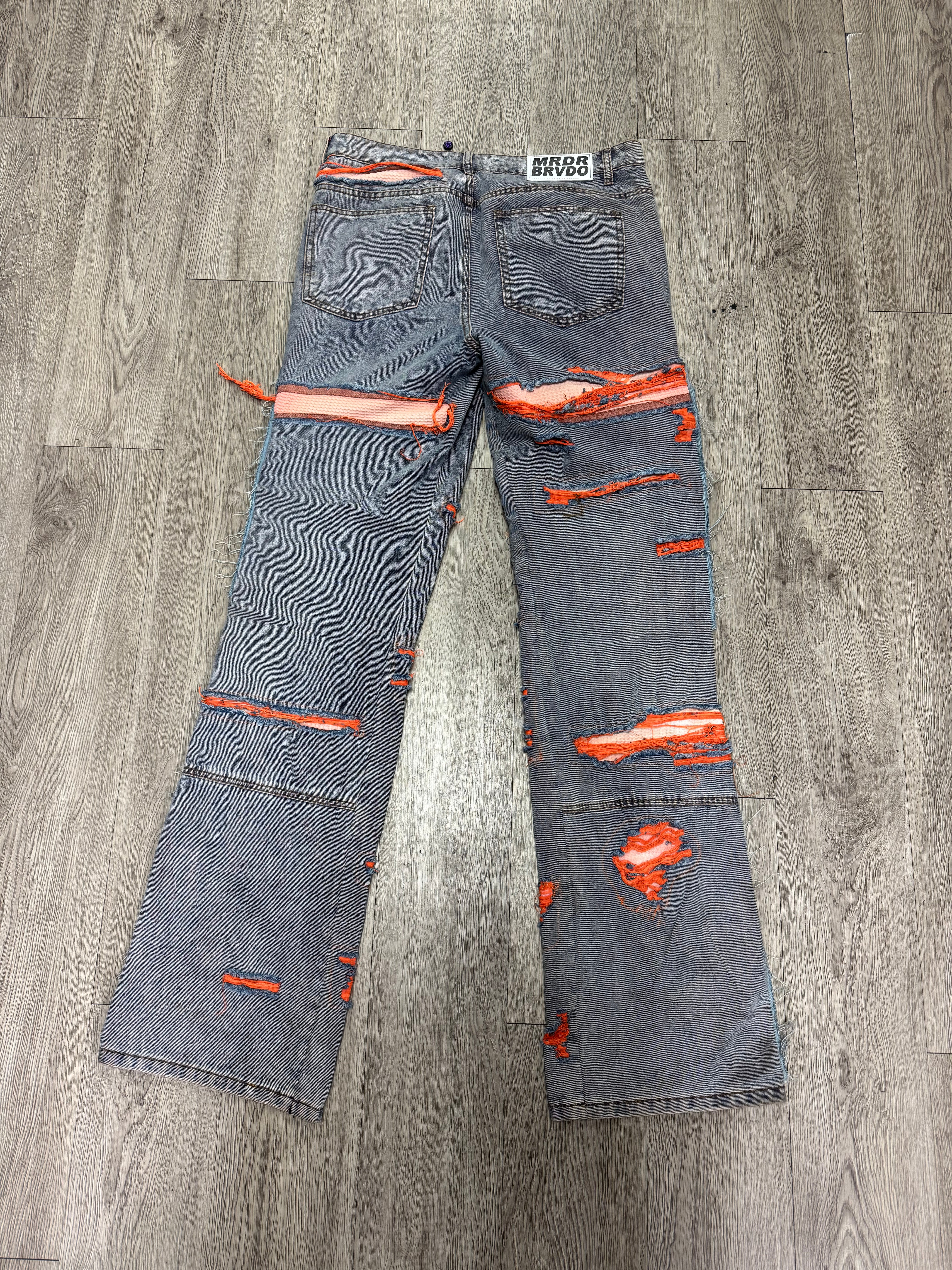 Who Decides War Light Wash Orange Jesus Jeans