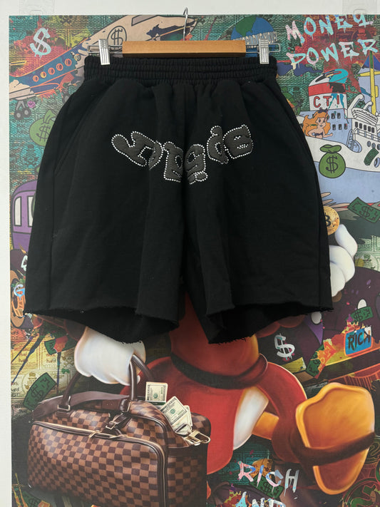Sp5der Shorts Black Rhinestone New Small With Tags