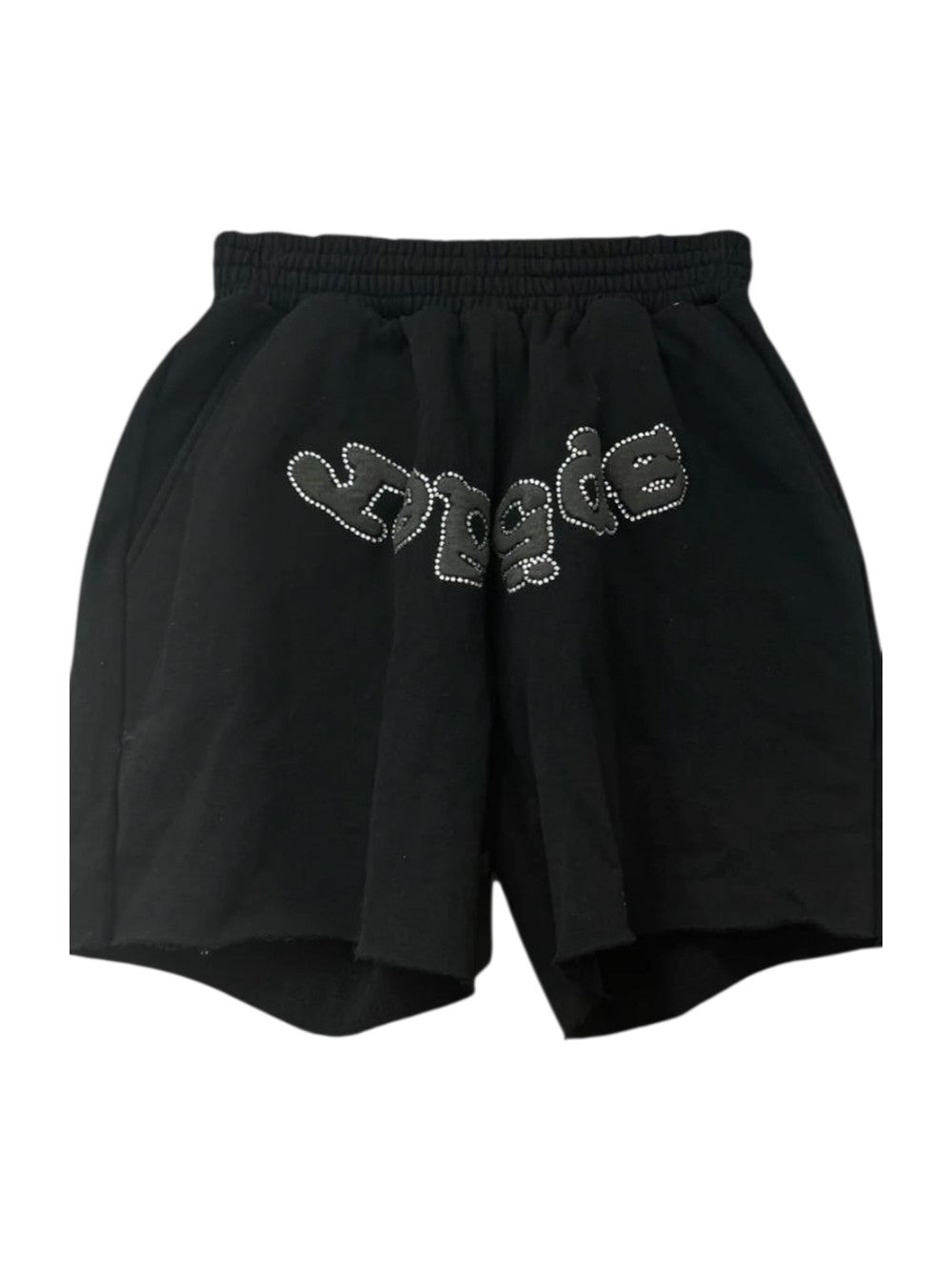 Sp5der Rhinestone Black Shorts