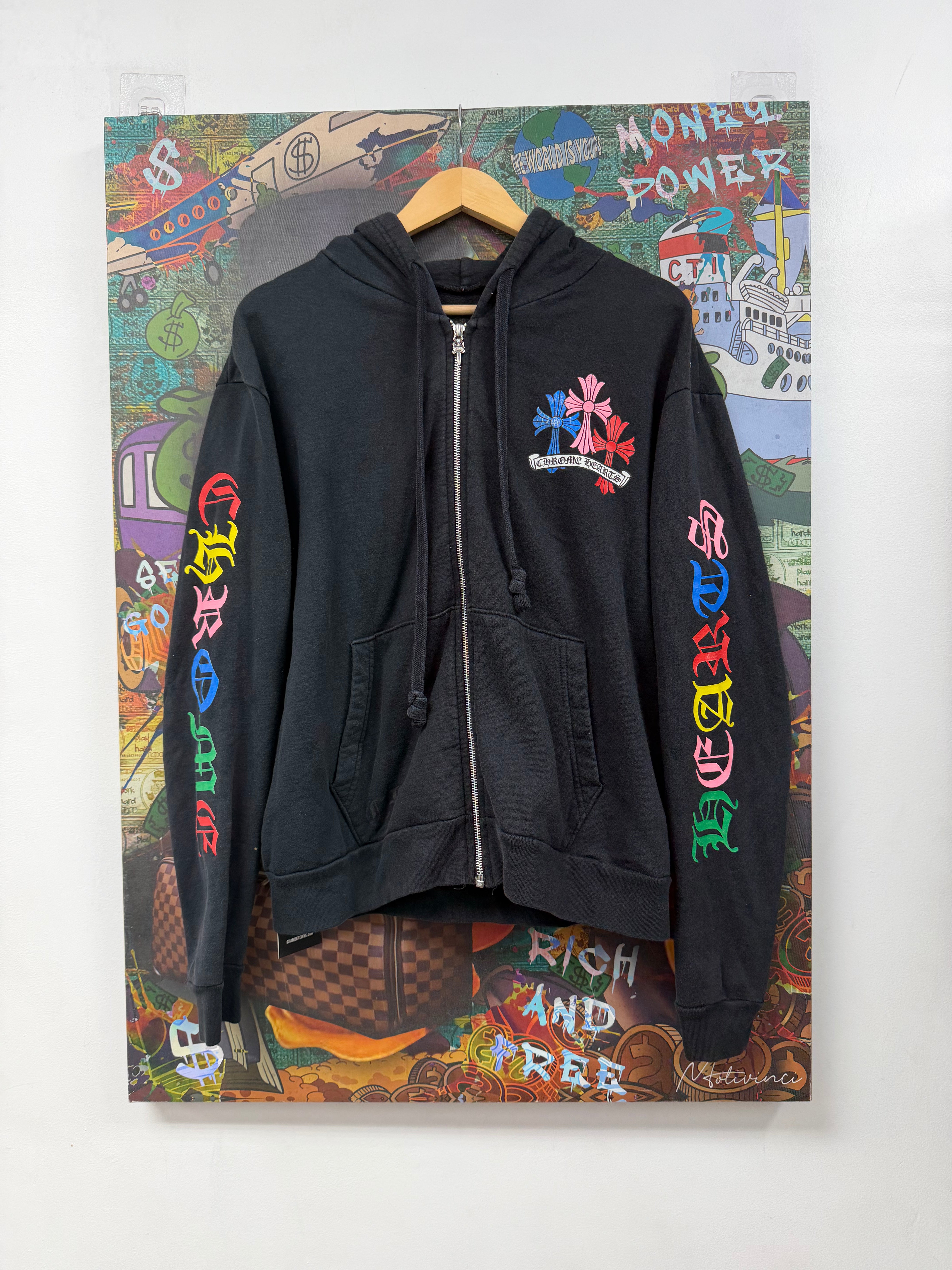Chrome Hearts Black Multi Cross Zip Up