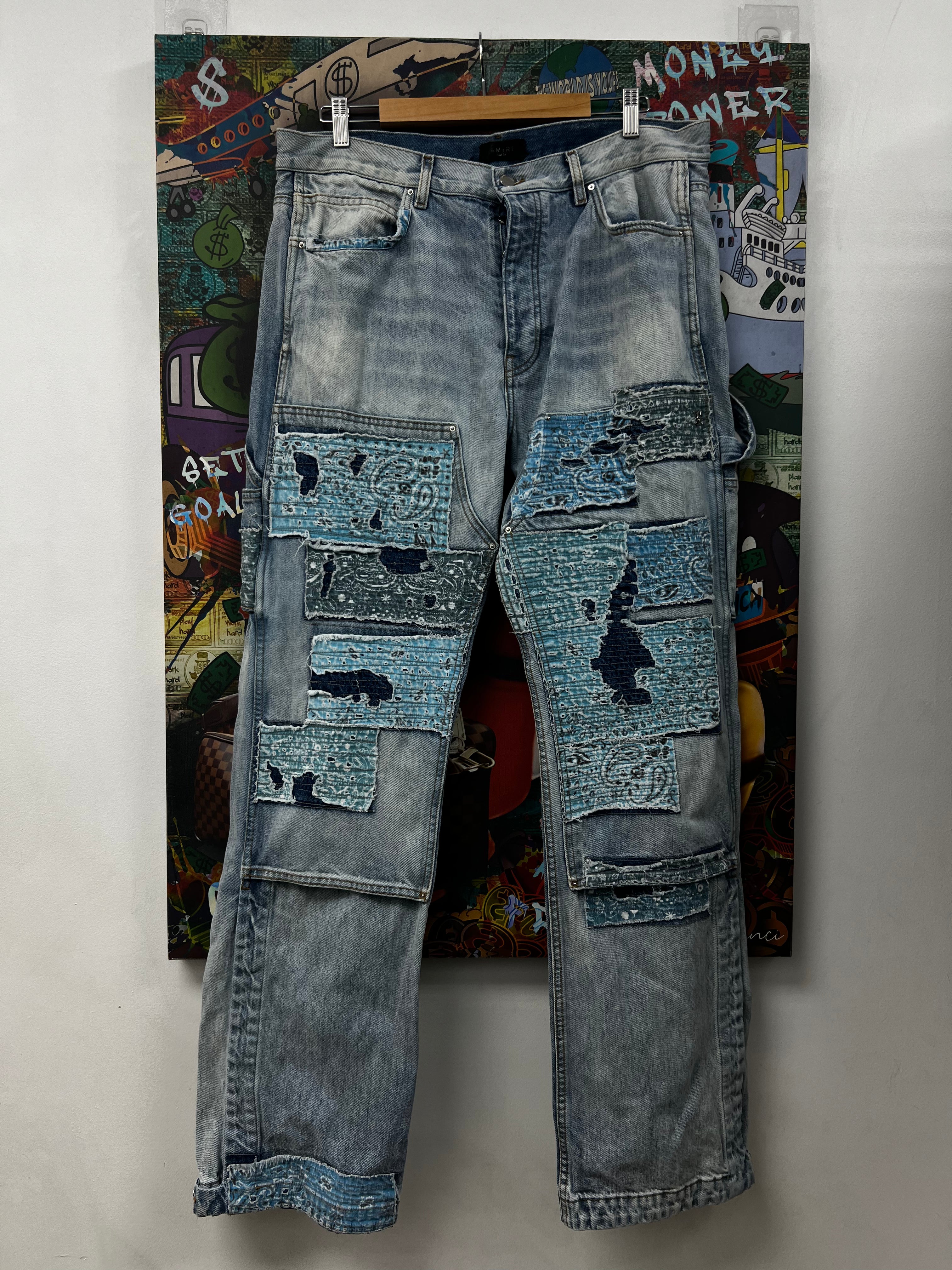 Amiri Double Knee Patchwork Jeans