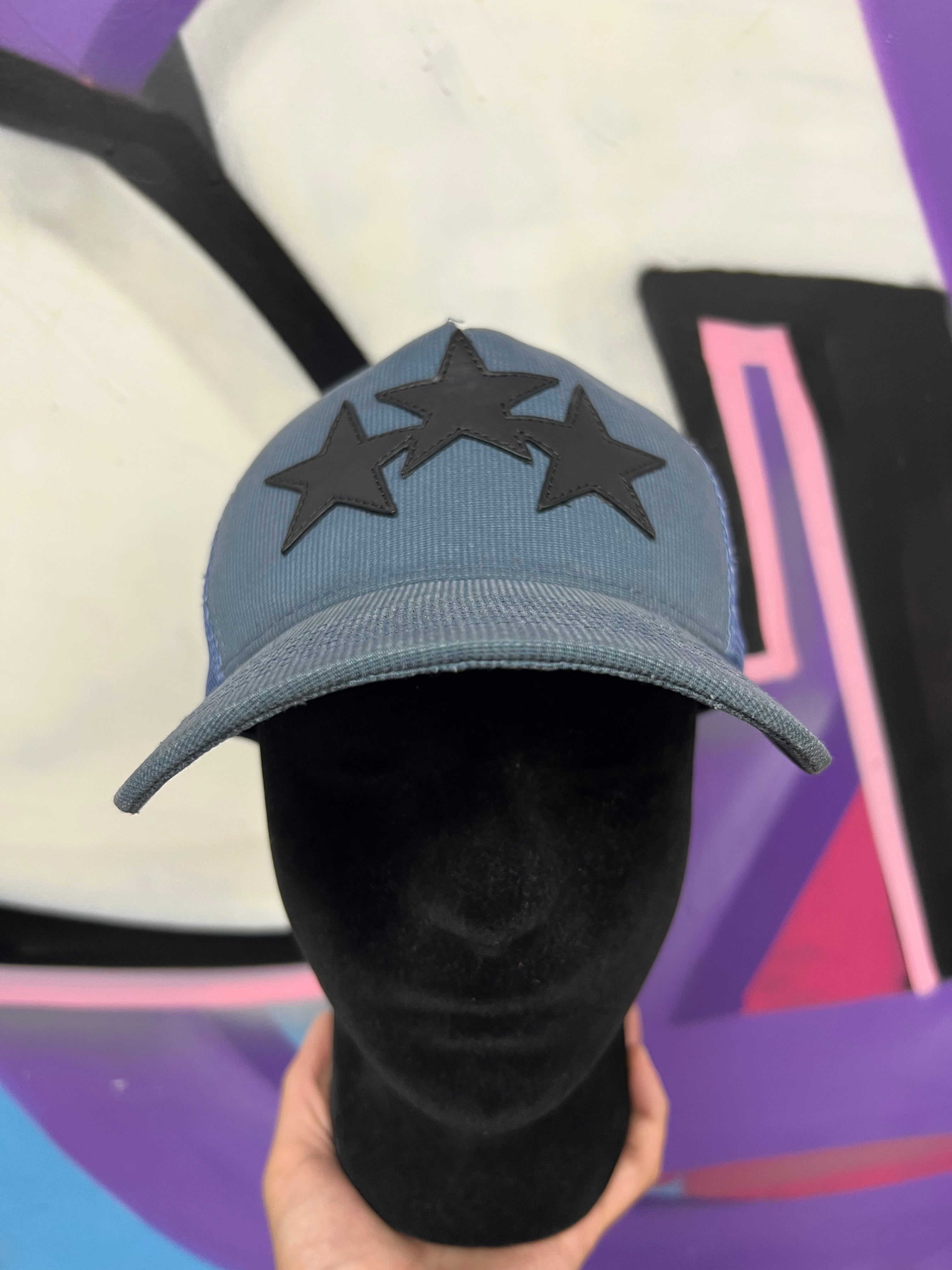 Amiri Blue Black 3 Star Trucker Hat