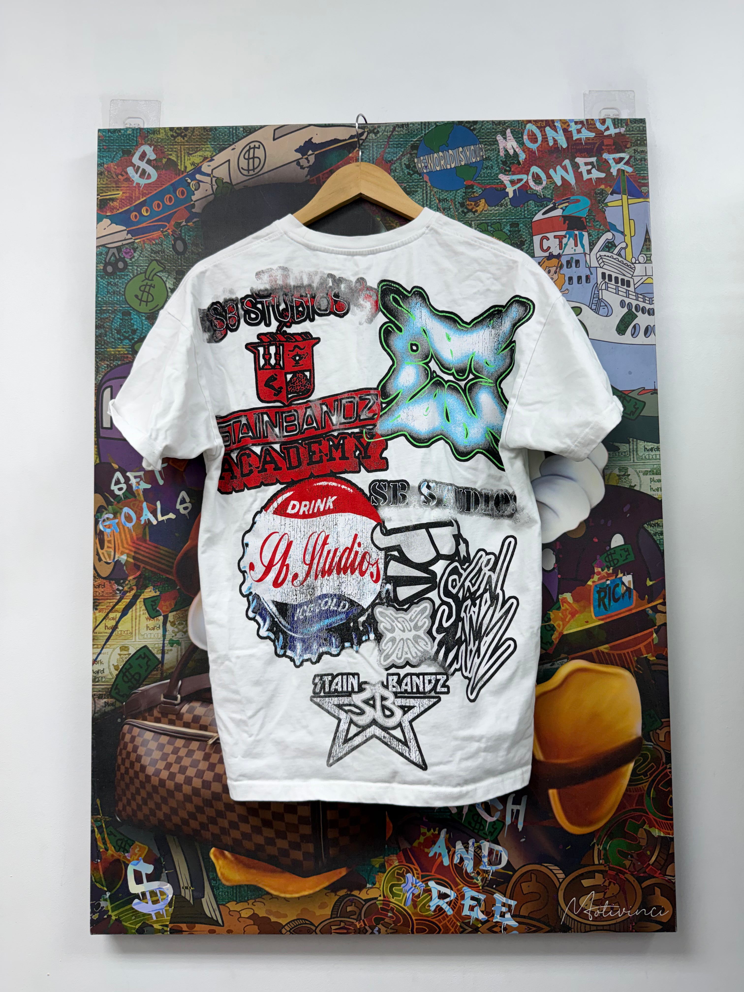 SB Studios White Multi Tee