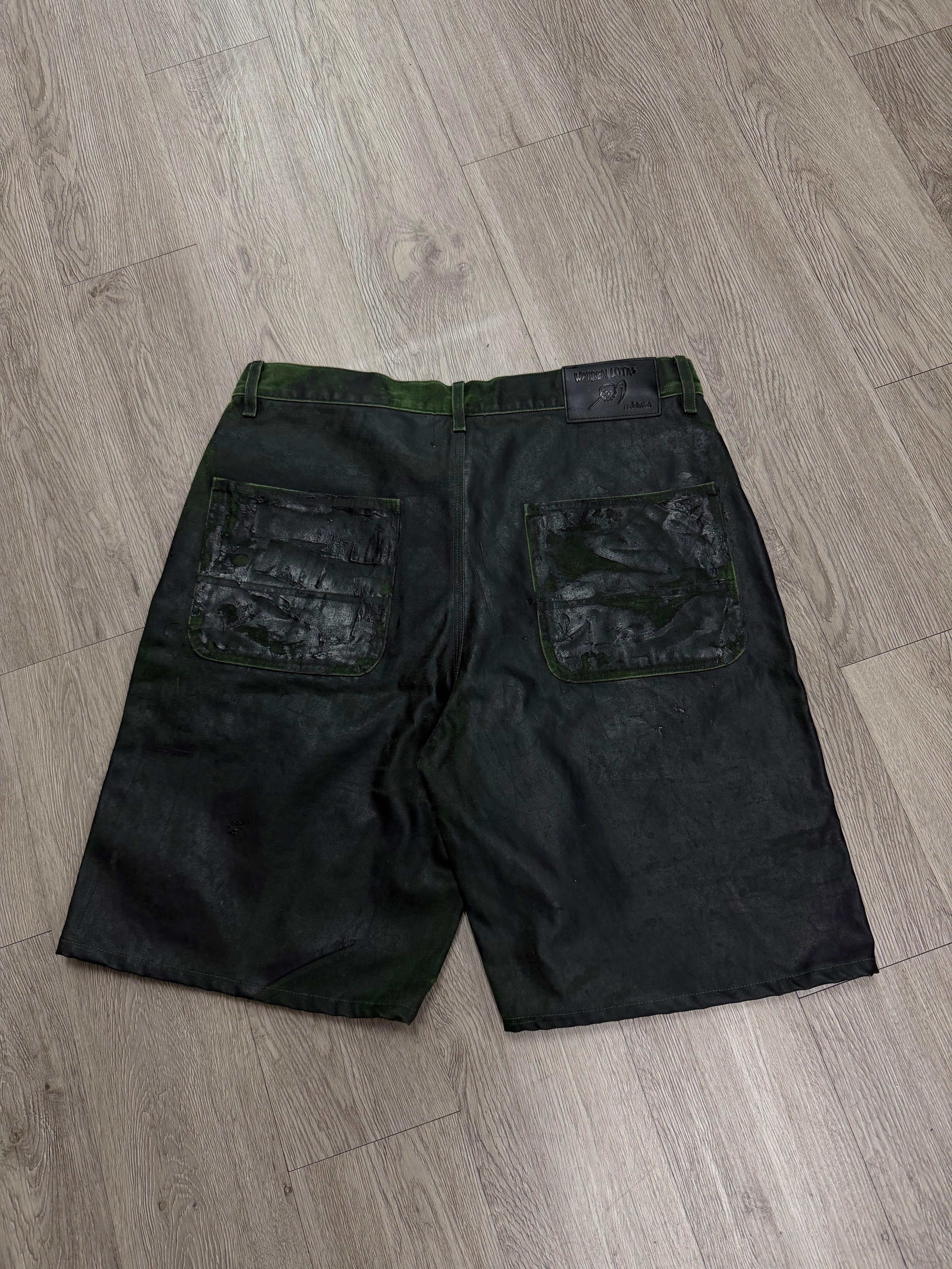 Warren Lotas Jean Green Black Serenity Shorts
