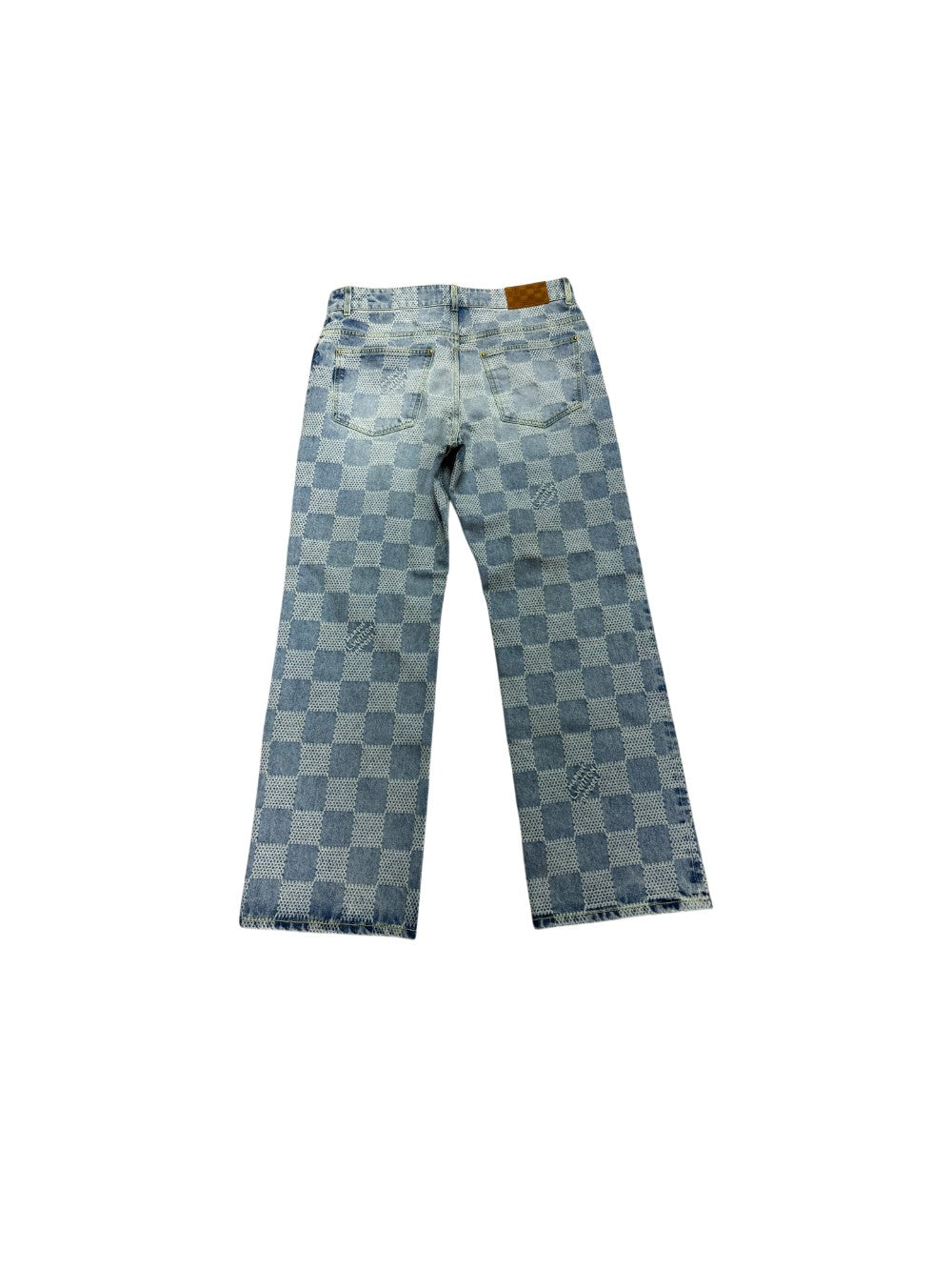 Louis Vuitton Damier Marque Light Wash Jeans