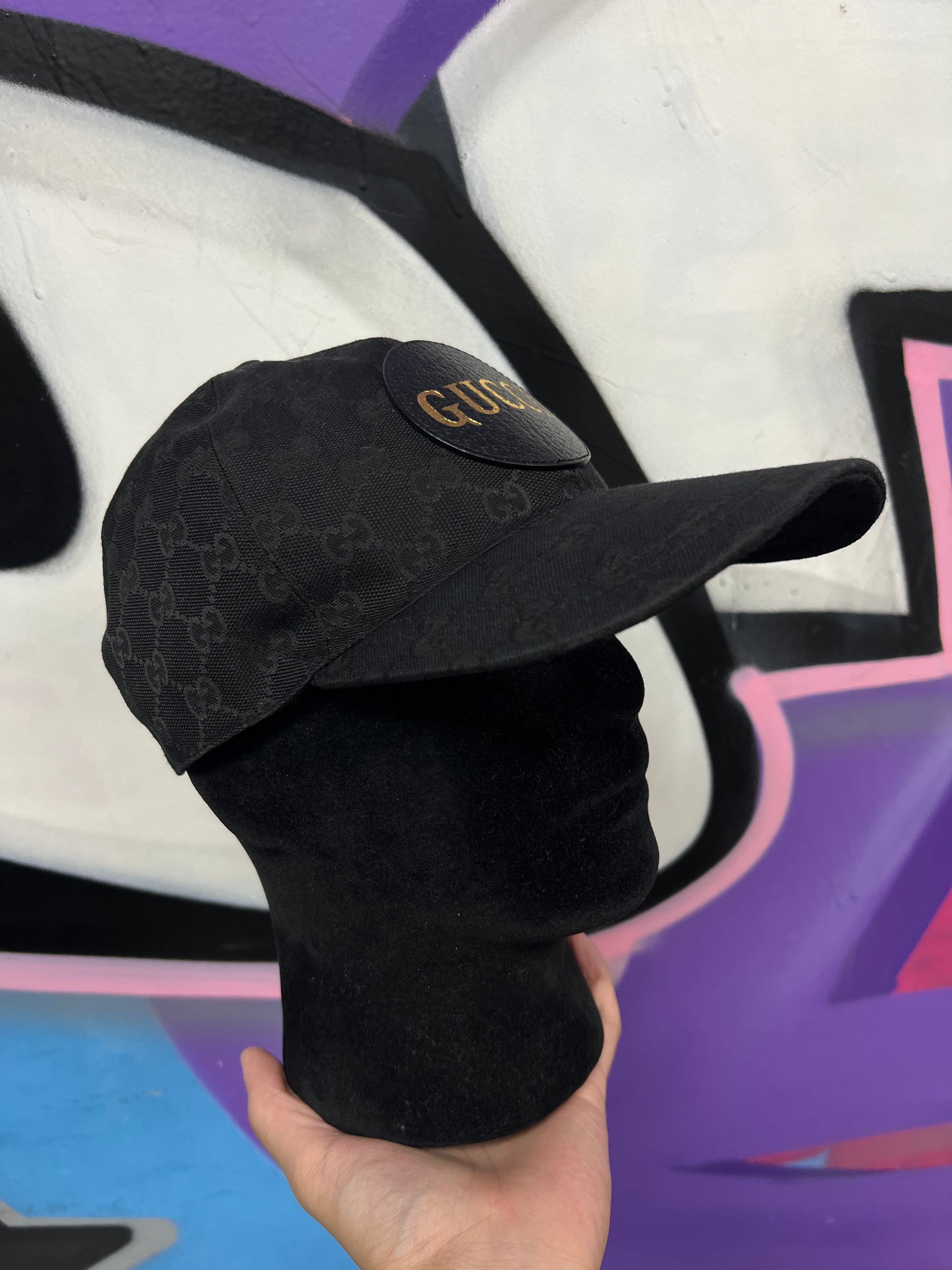 Gucci Black GG Monogram Hat
