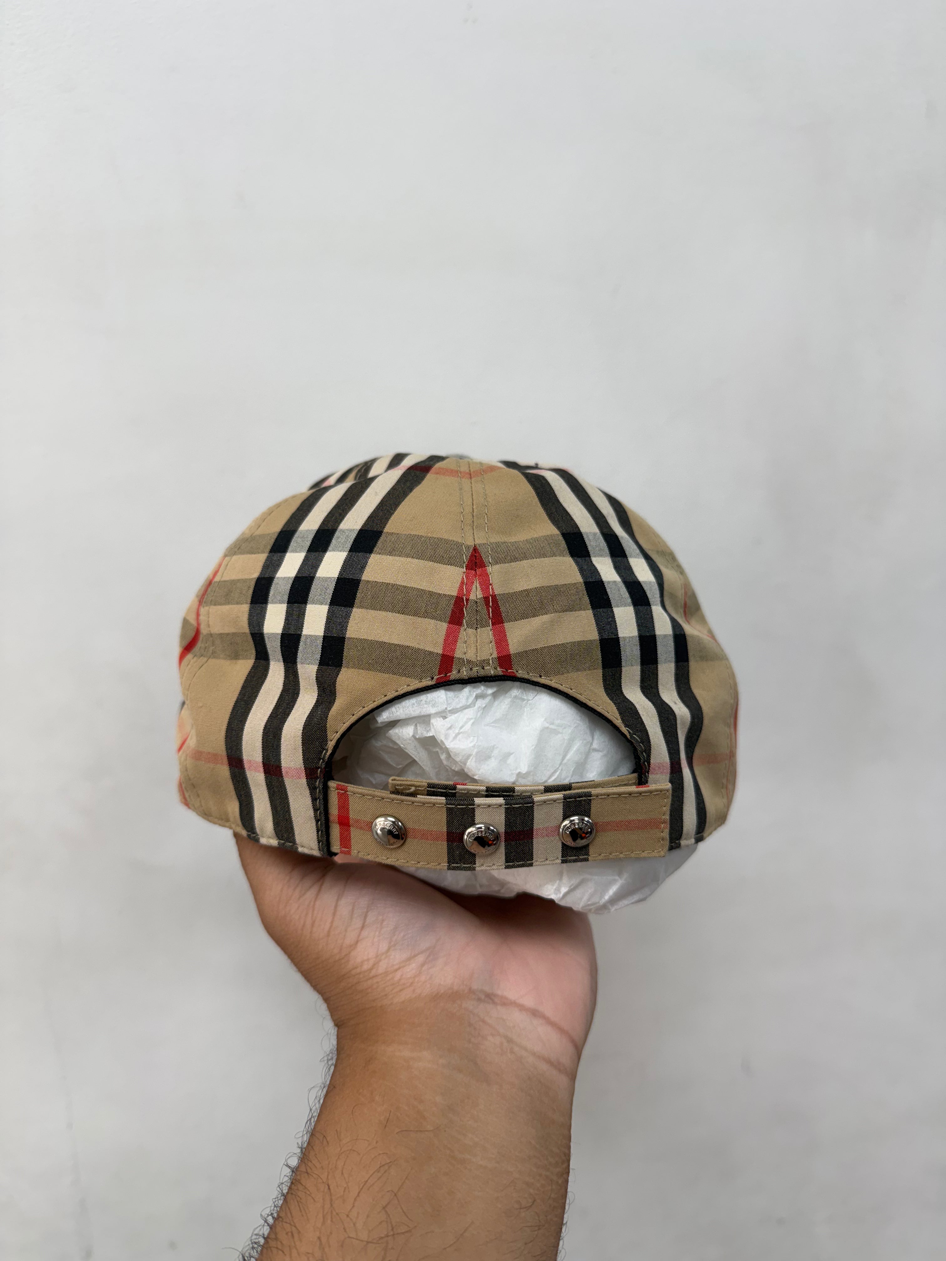 Burberry Plaid Monogram Hat