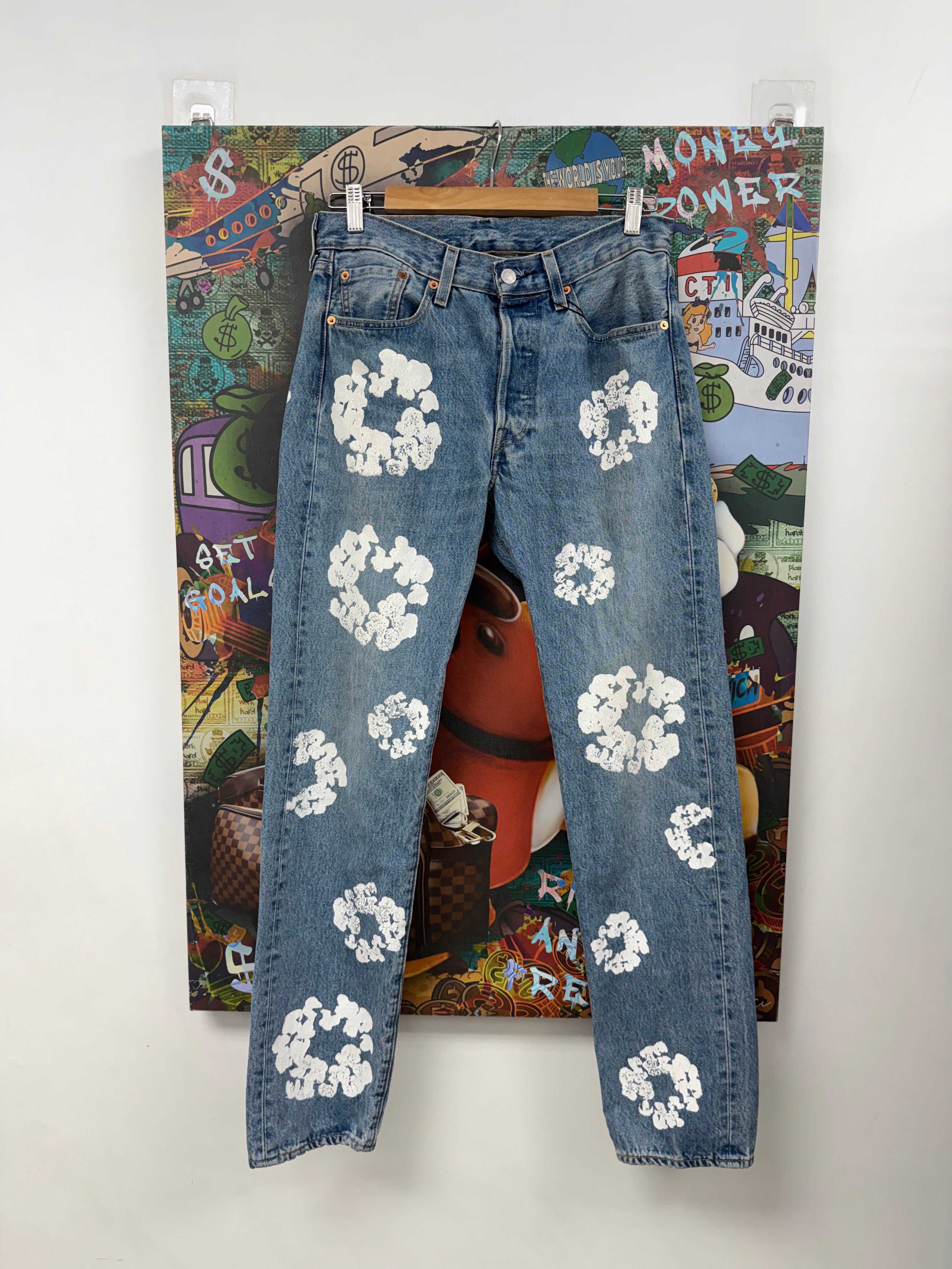 Denim Tears Light Wash Wreath Jeans