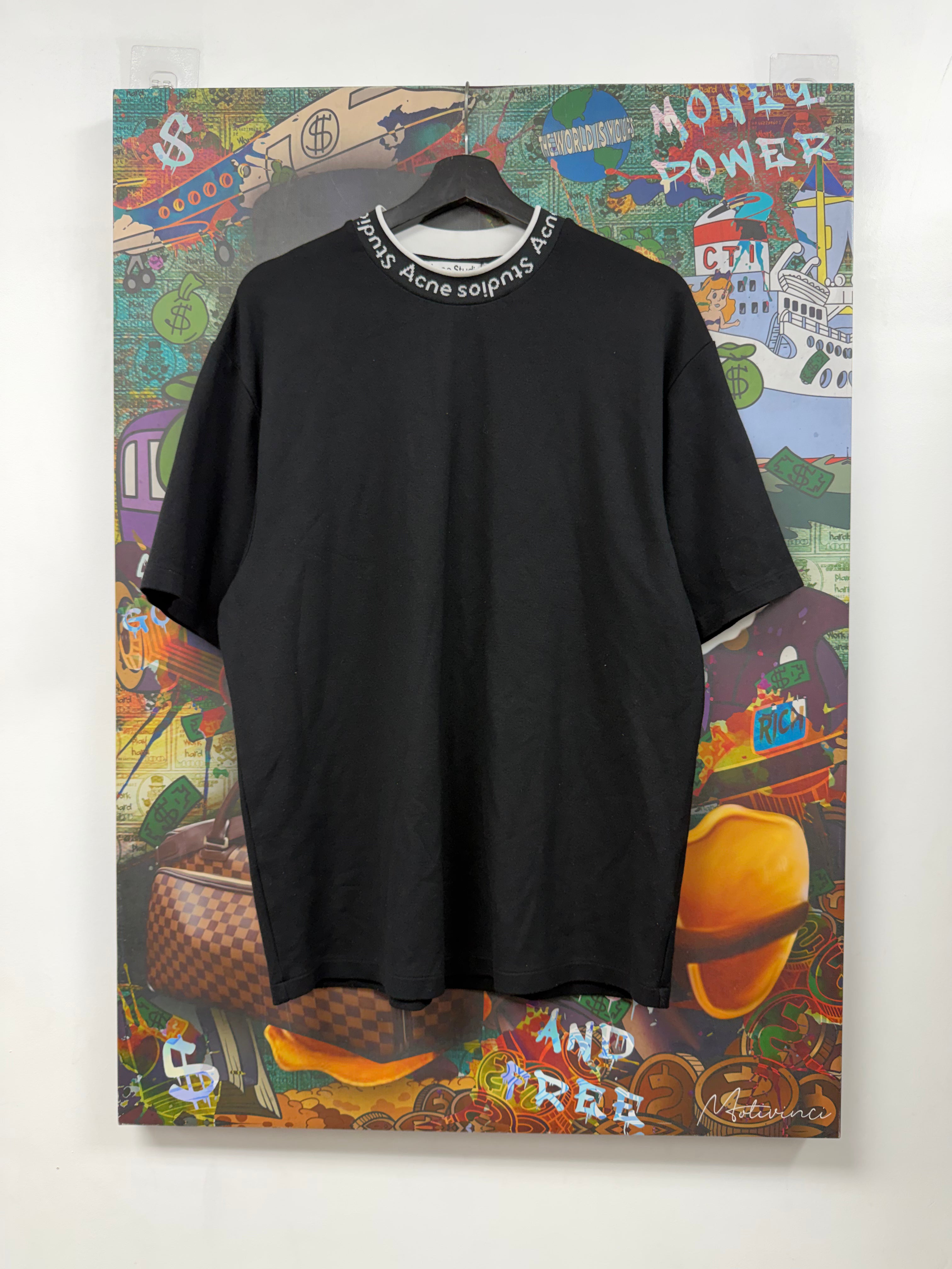 Acne Studios Black Neck Logo Tee