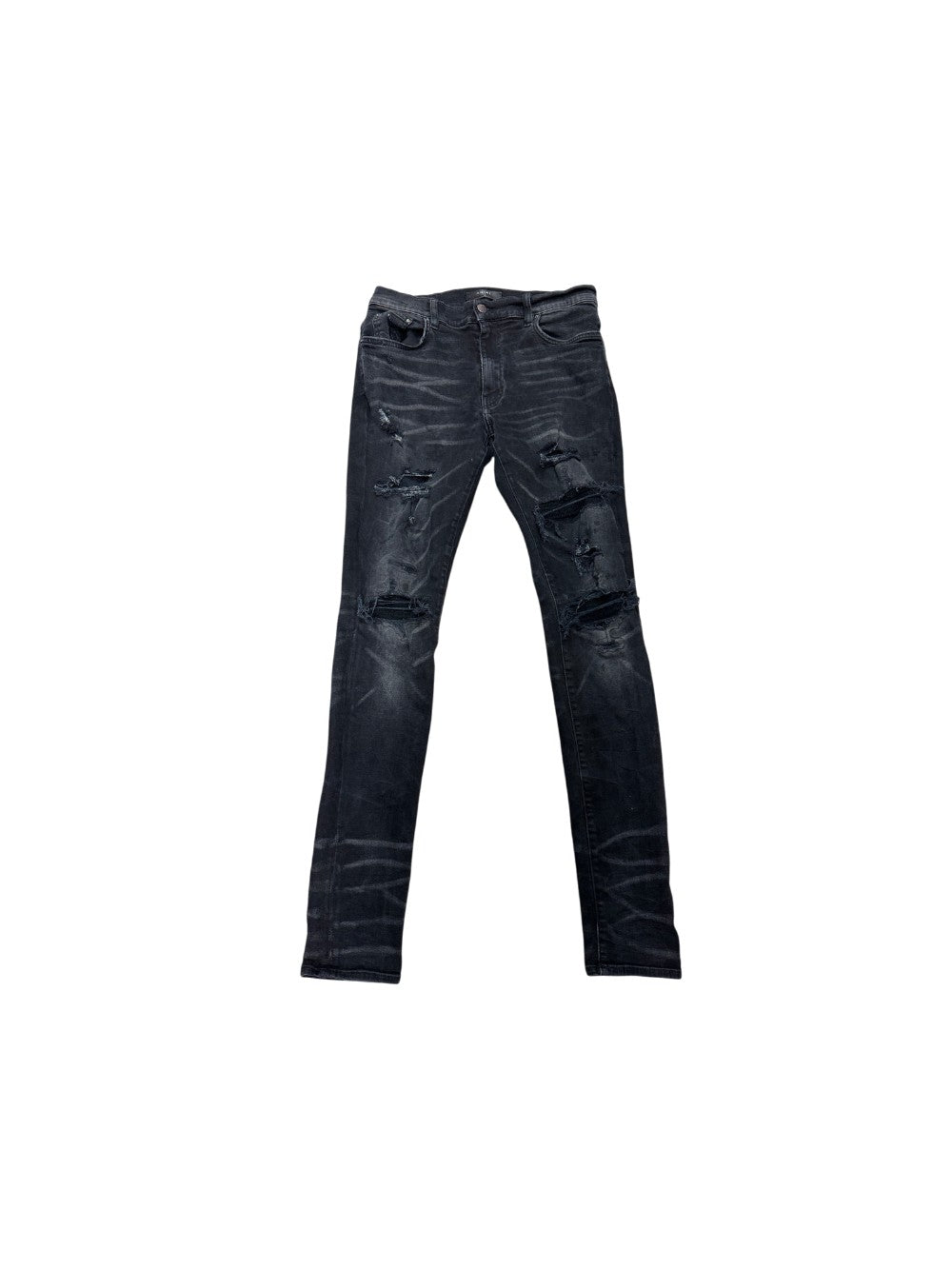 Amiri "MX1" Wool Patch Black Wash Jeans