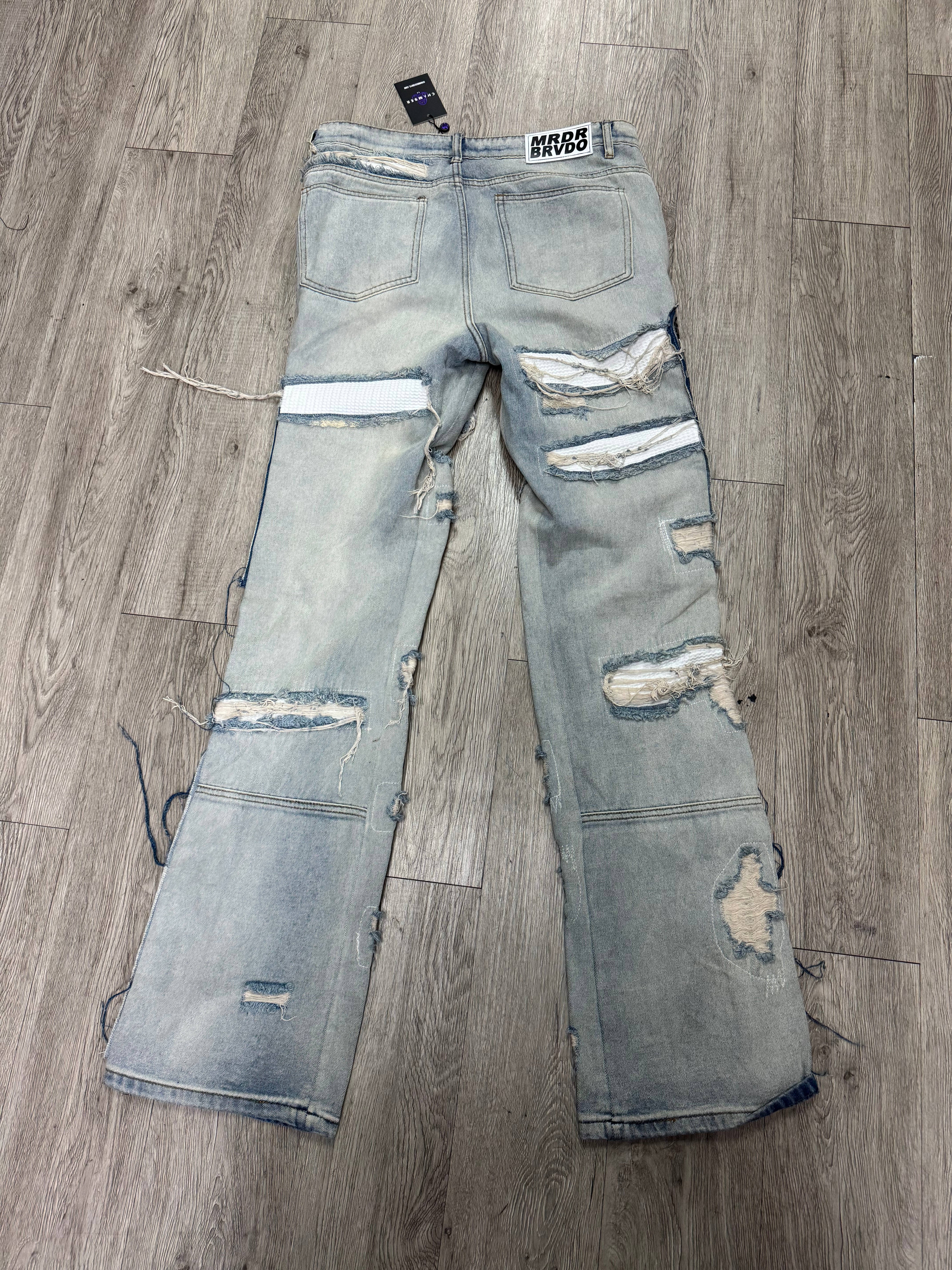 Who Decides War Light Wash Baby Blue Jesus Jeans
