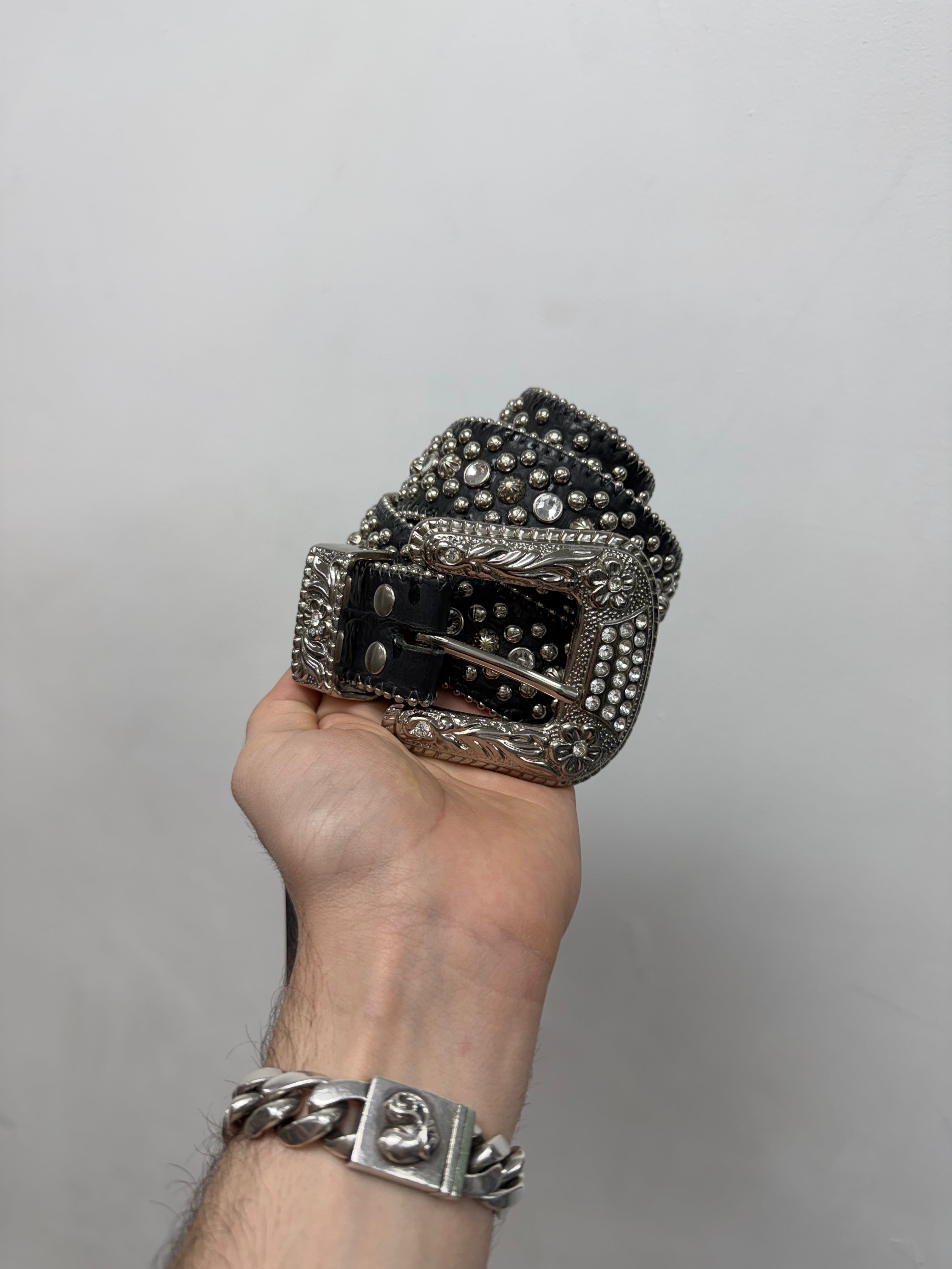 BB Simon Black Studded Belt