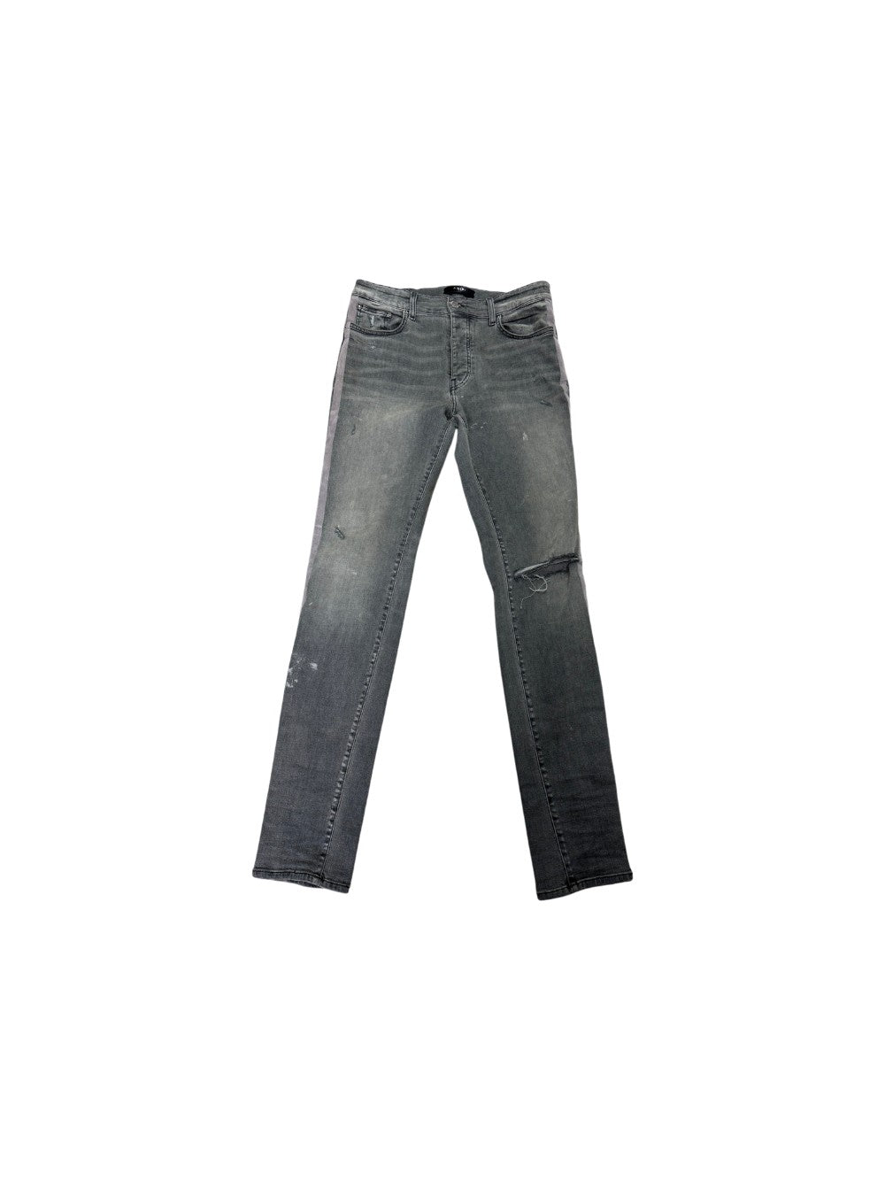 Amiri Striped Grey Wash Jeans