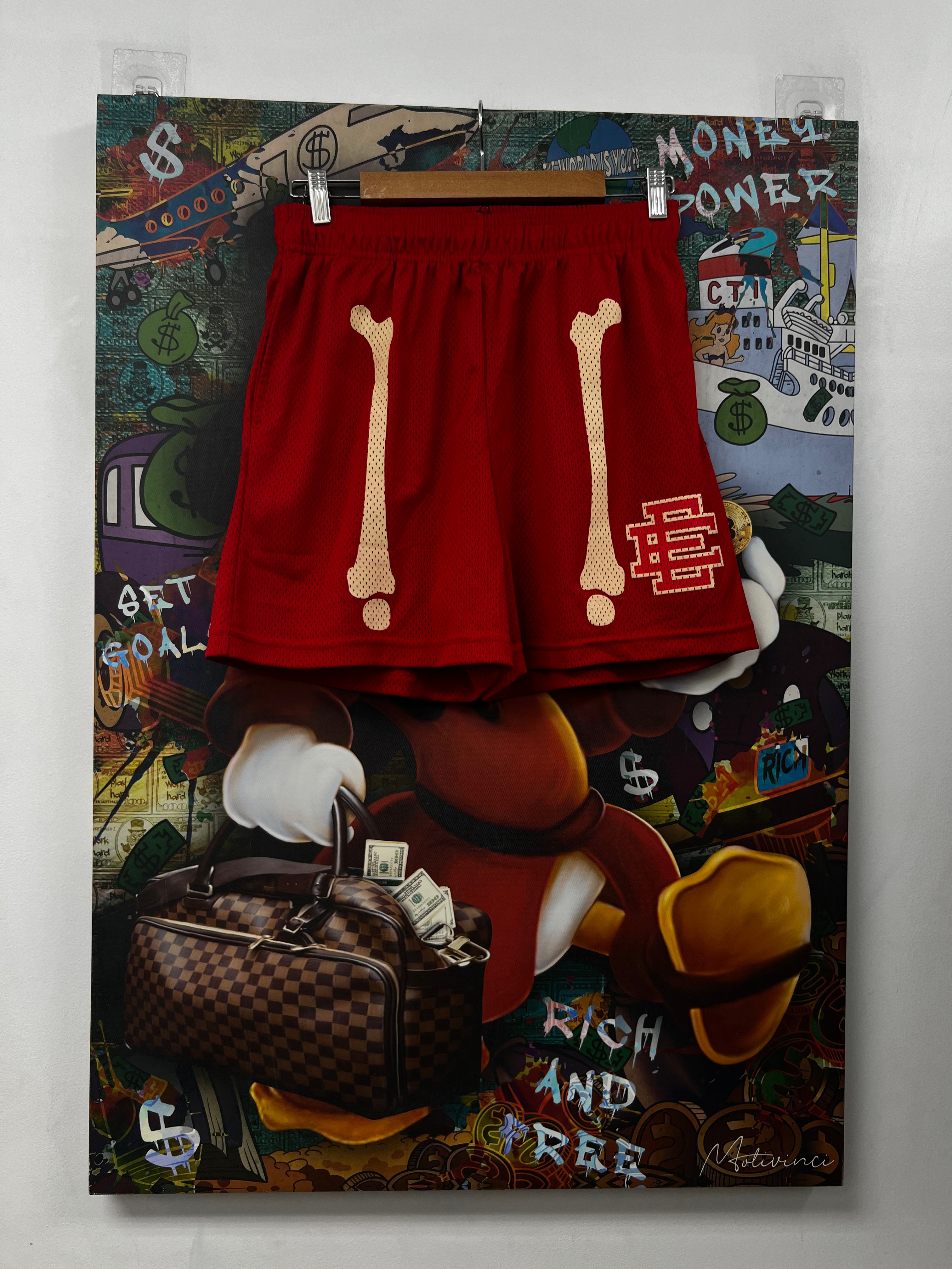 Eric Emanuel Red Bones Shorts