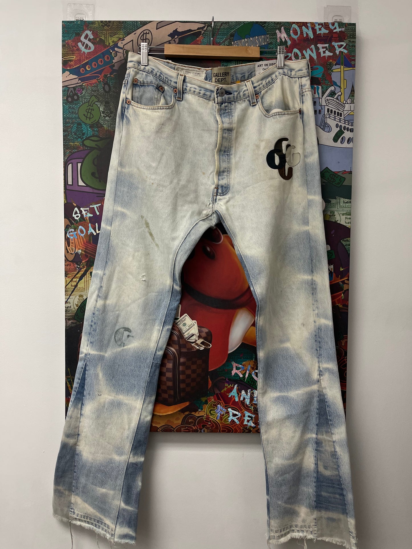Gallery Dept Light Wash Brown G Patch Jeans Used