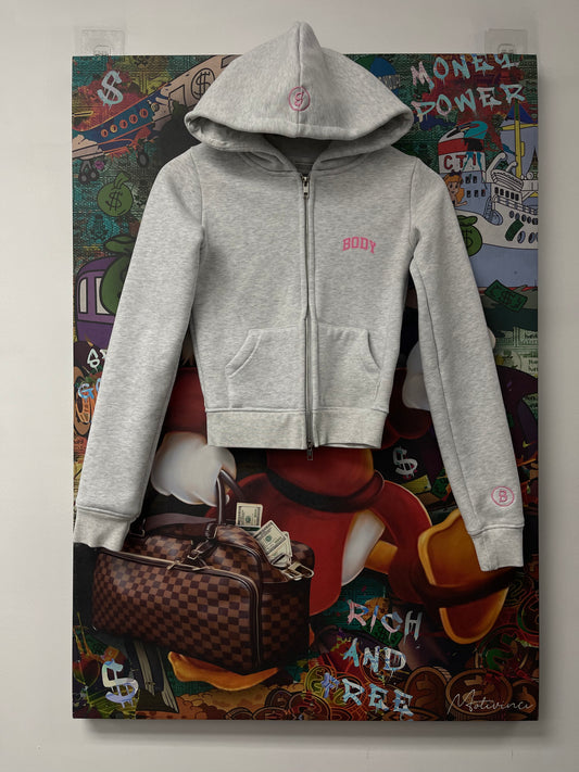 Body By Raven Grey Hoodie Used