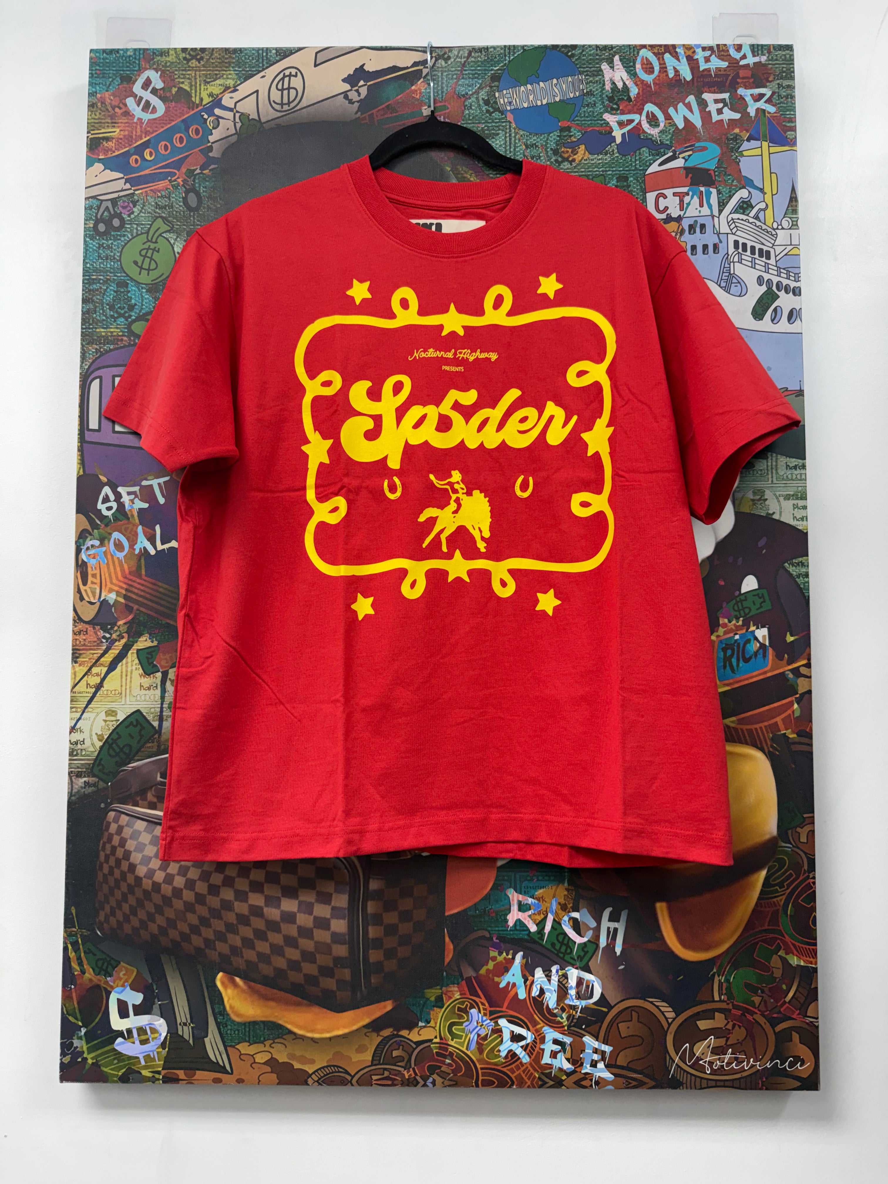 Sp5der Red Yellow Rodeo Poster Tee