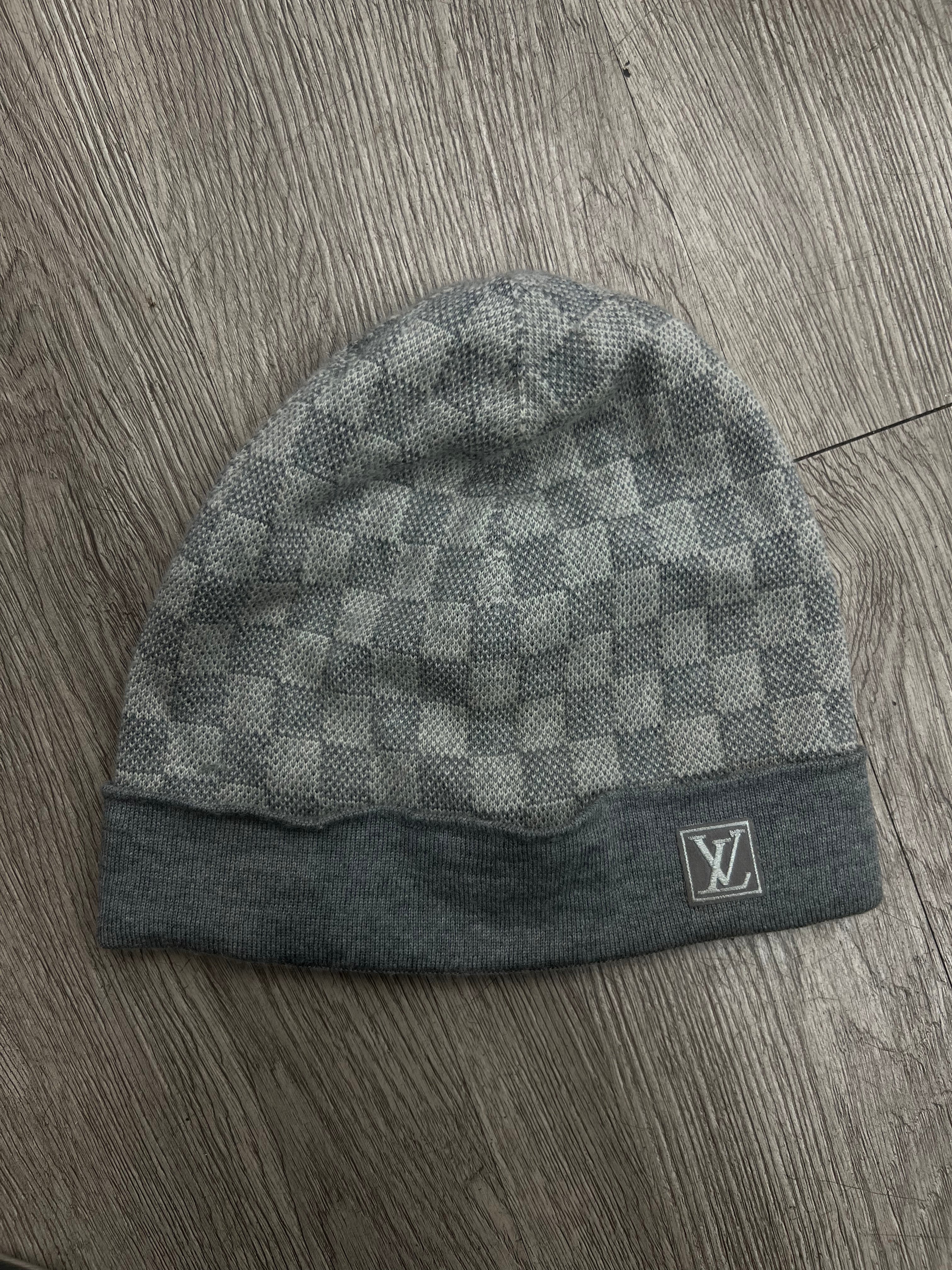 Louis Vuitton Grey Damier (OG Drop) Beanie