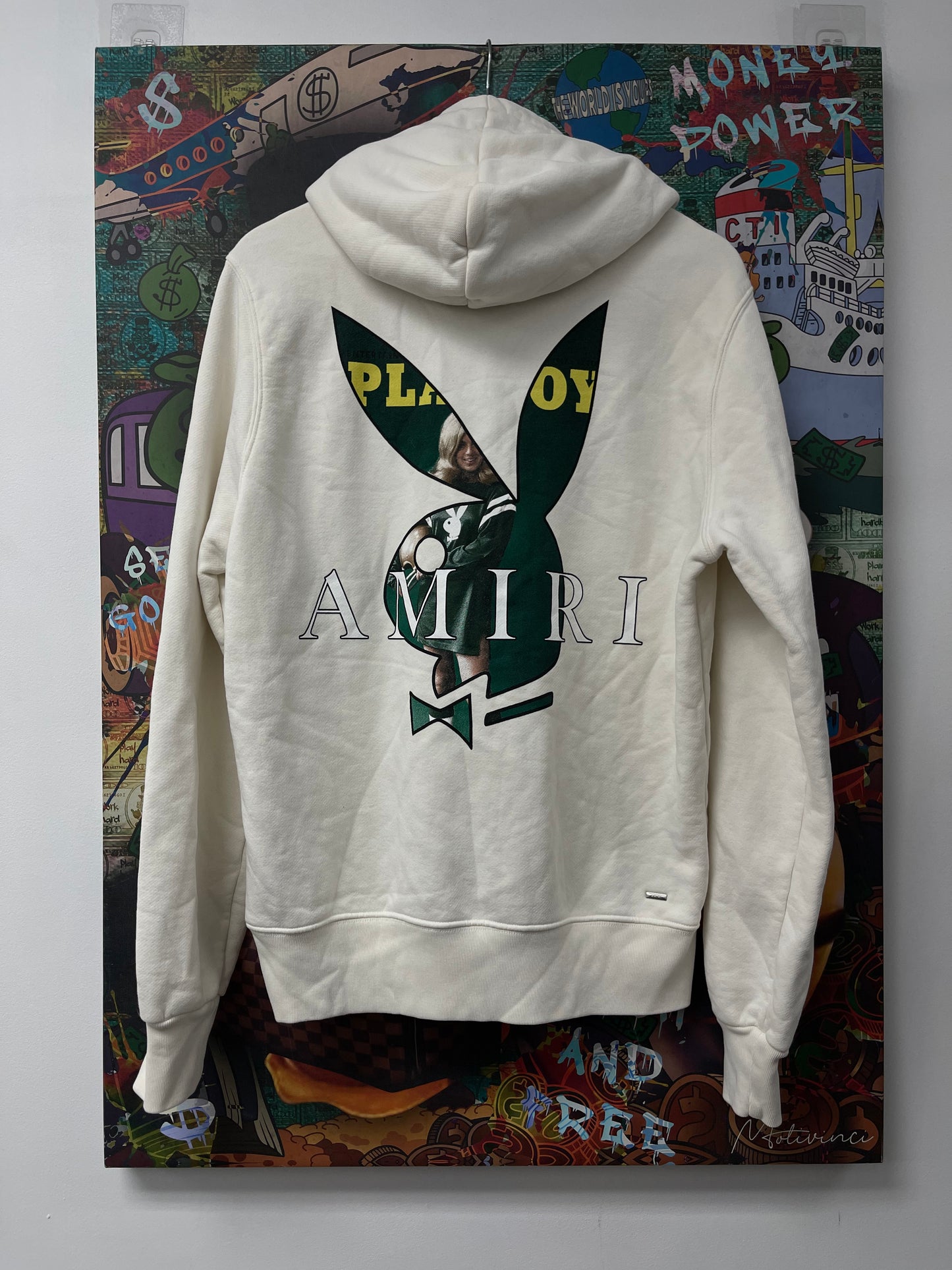 Amiri Playboy Hoodie White New With Tags