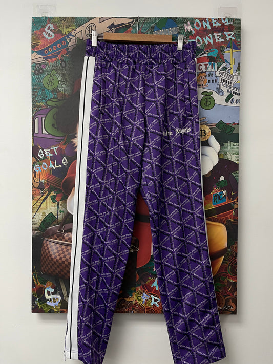 Palm Angels Track Pants Purple Monogram Used