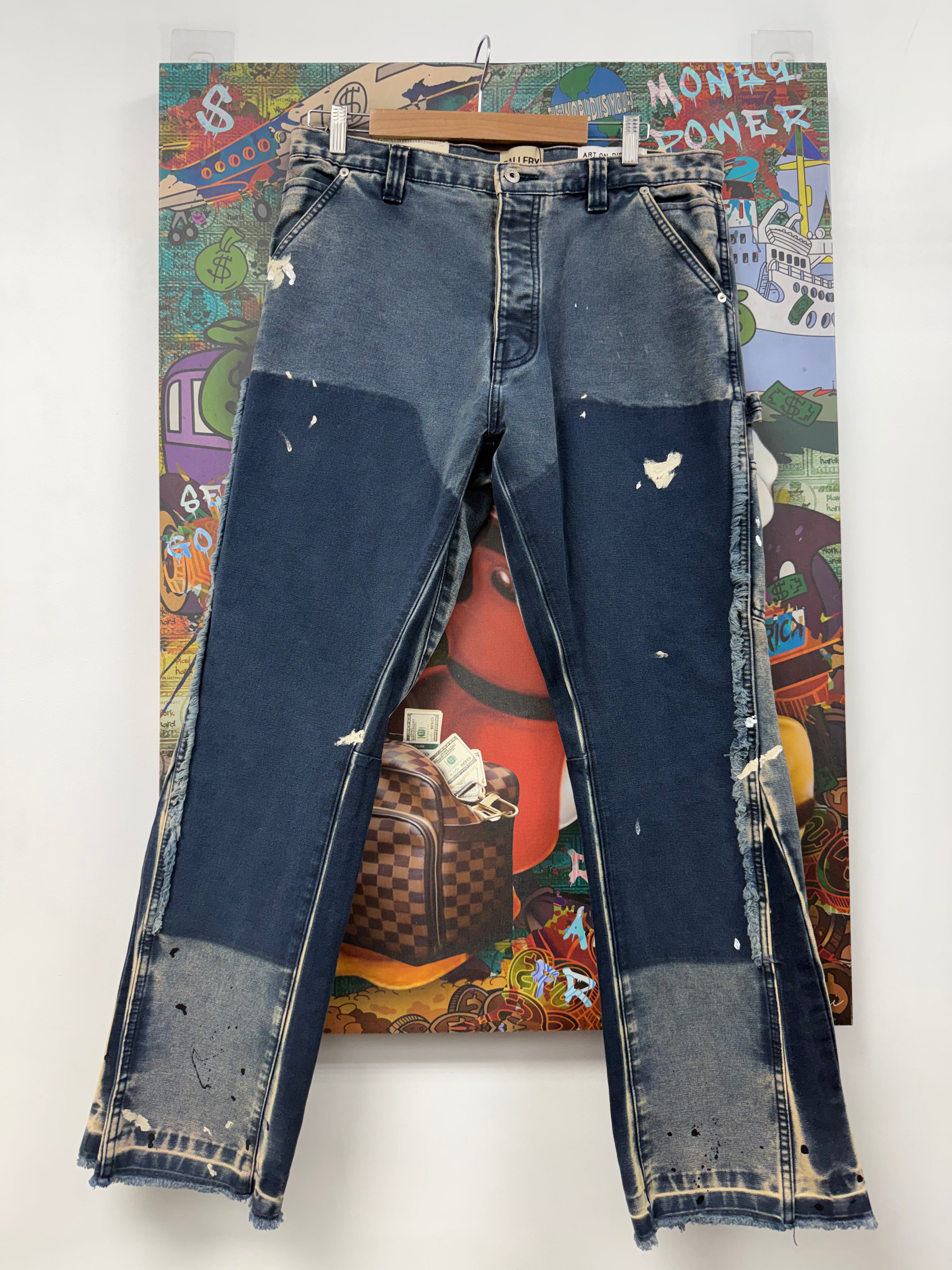 Gallery Dept Navy Carpenter Paint Splatter Jeans